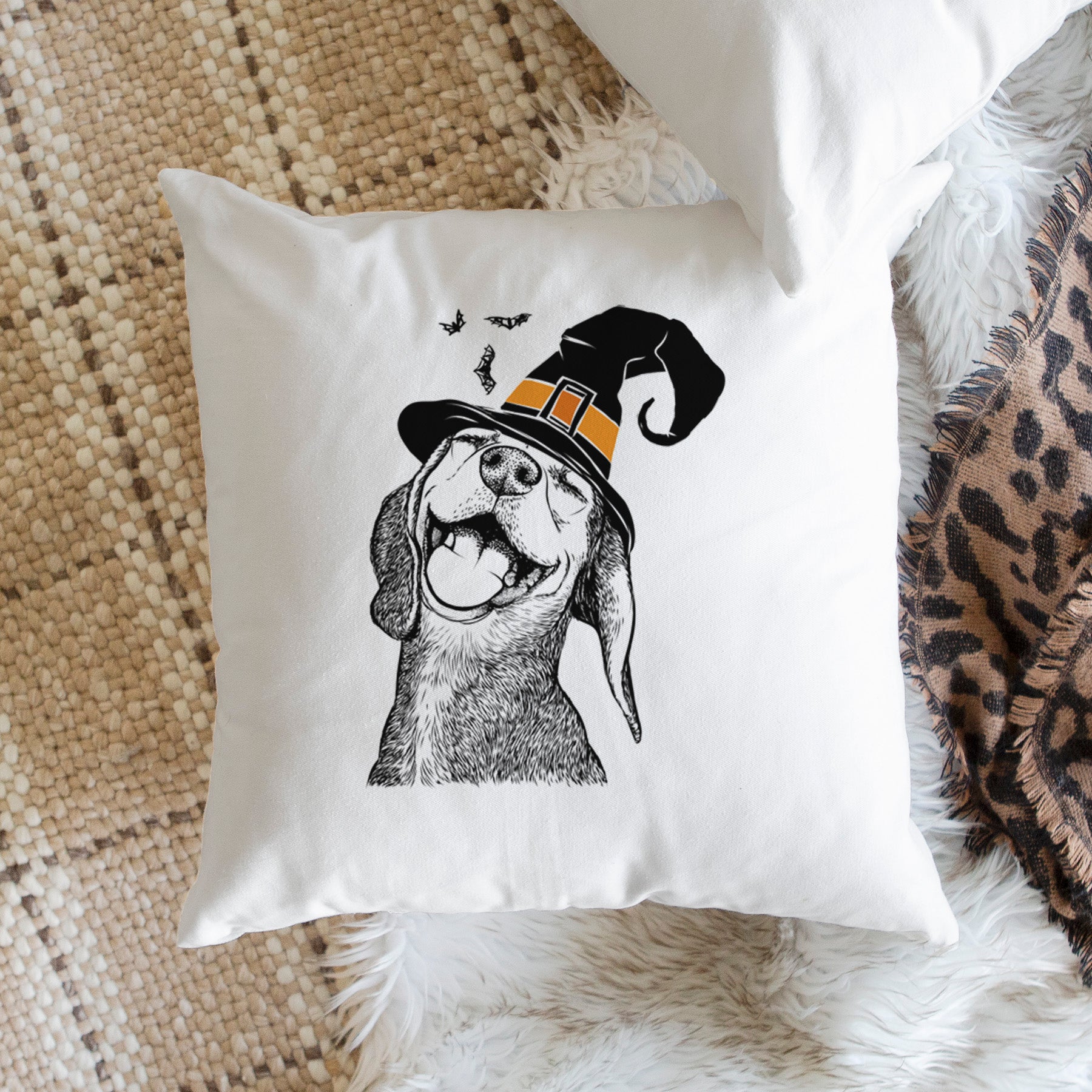 Belle the Hound Mix - Throw Pillow Cover