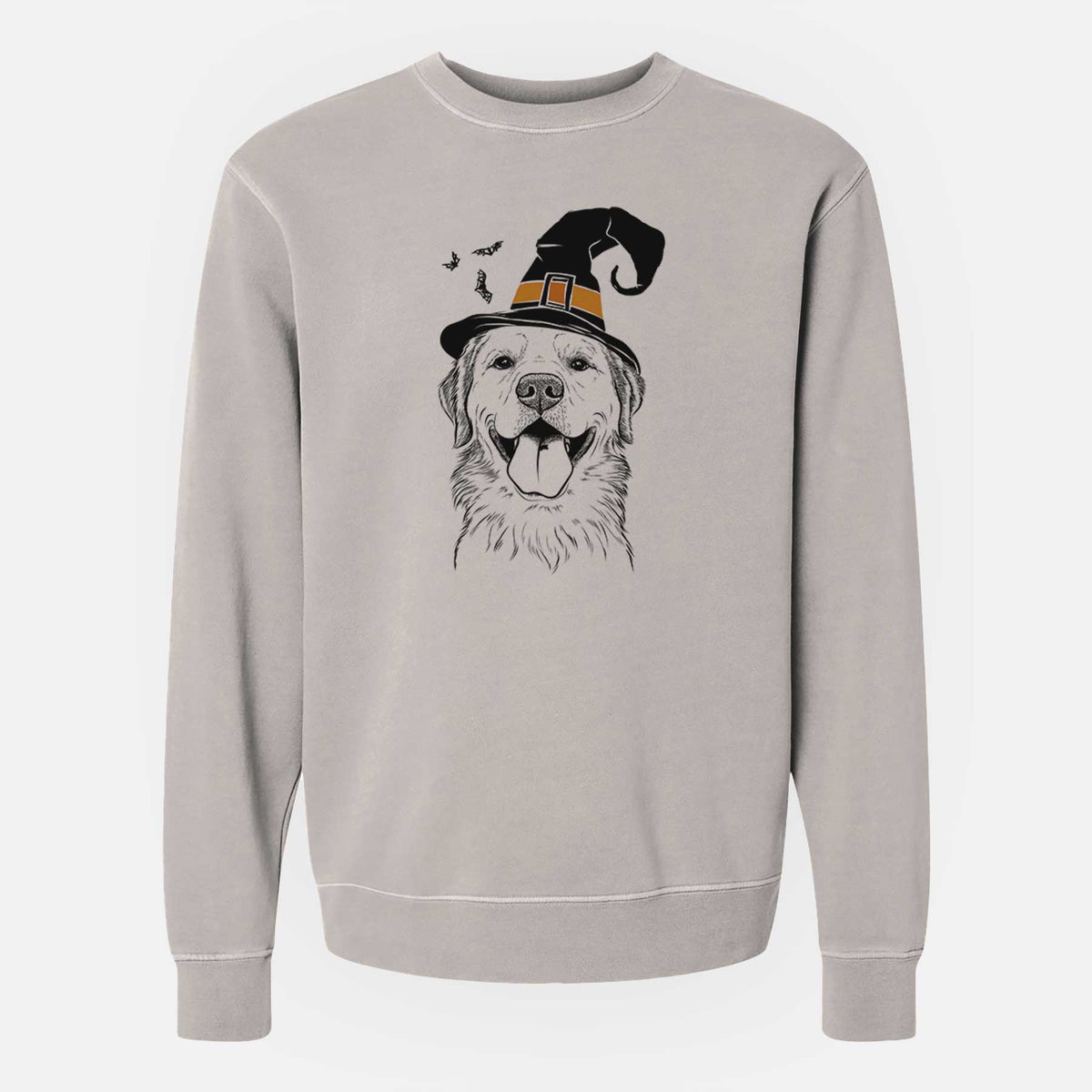 Witch Bennett the Golden Retriever - Unisex Pigment Dyed Crew Sweatshirt