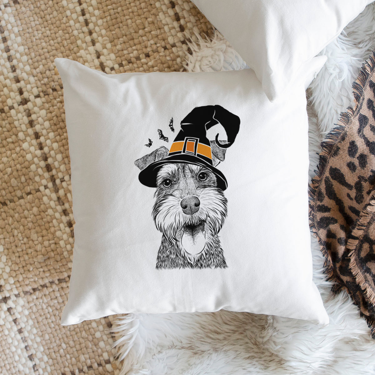Bernadette the Mini Schnauzer - Throw Pillow Cover