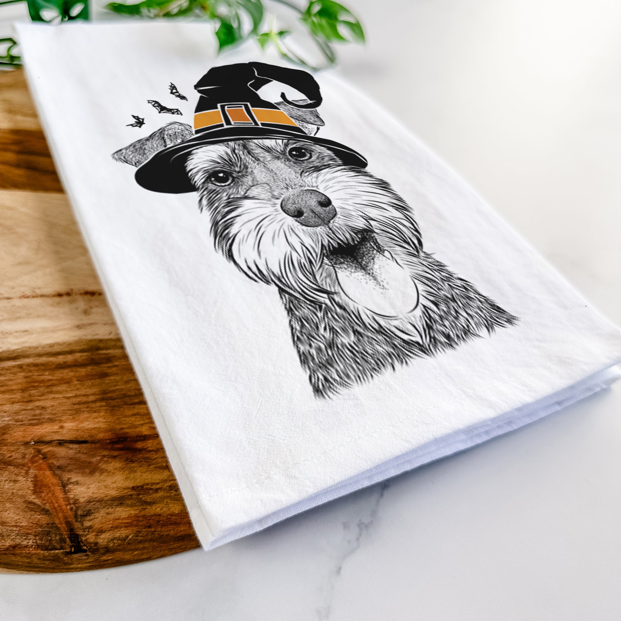 Bernadette the Mini Schnauzer Tea Towel