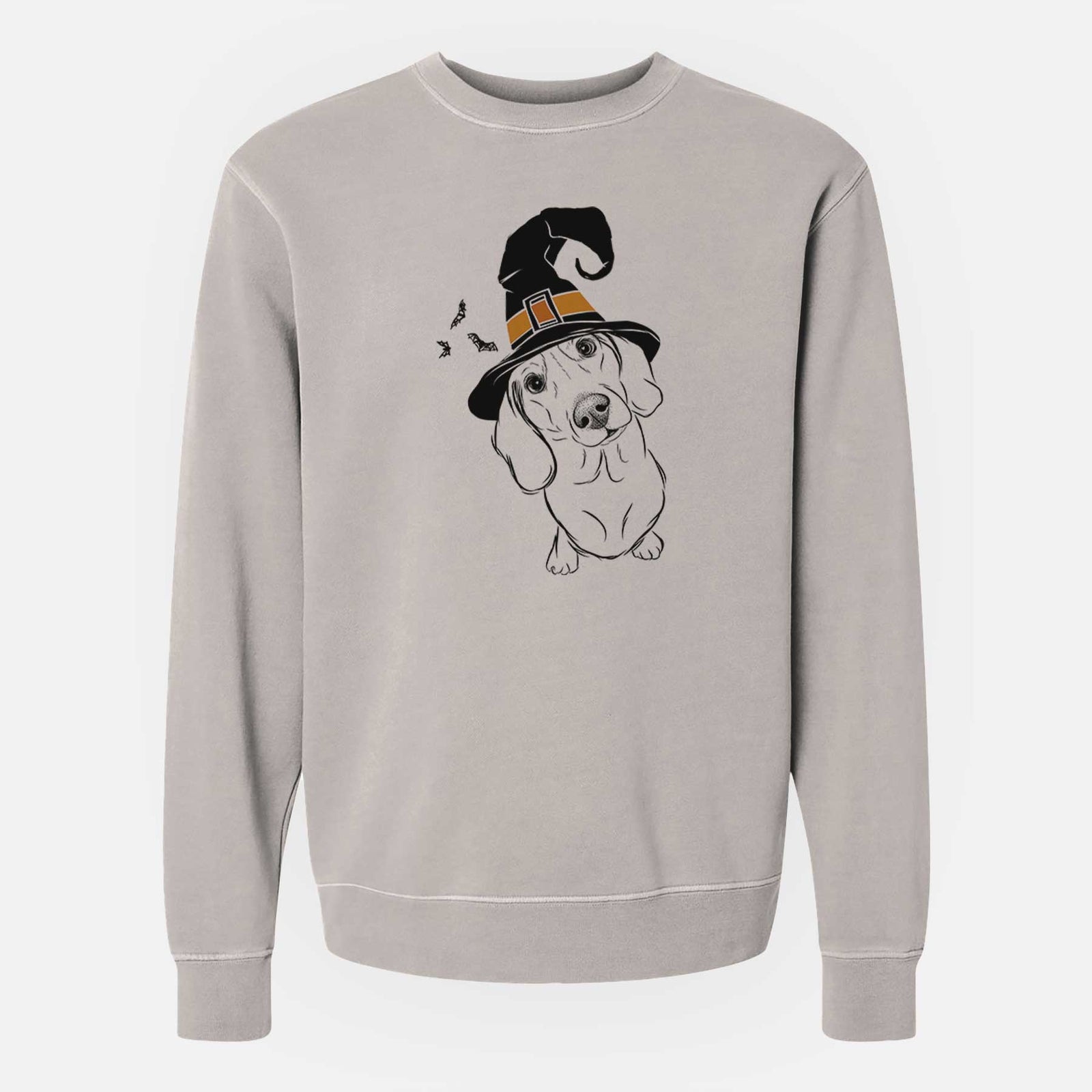 Witch Bill the Dachshund - Unisex Pigment Dyed Crew Sweatshirt