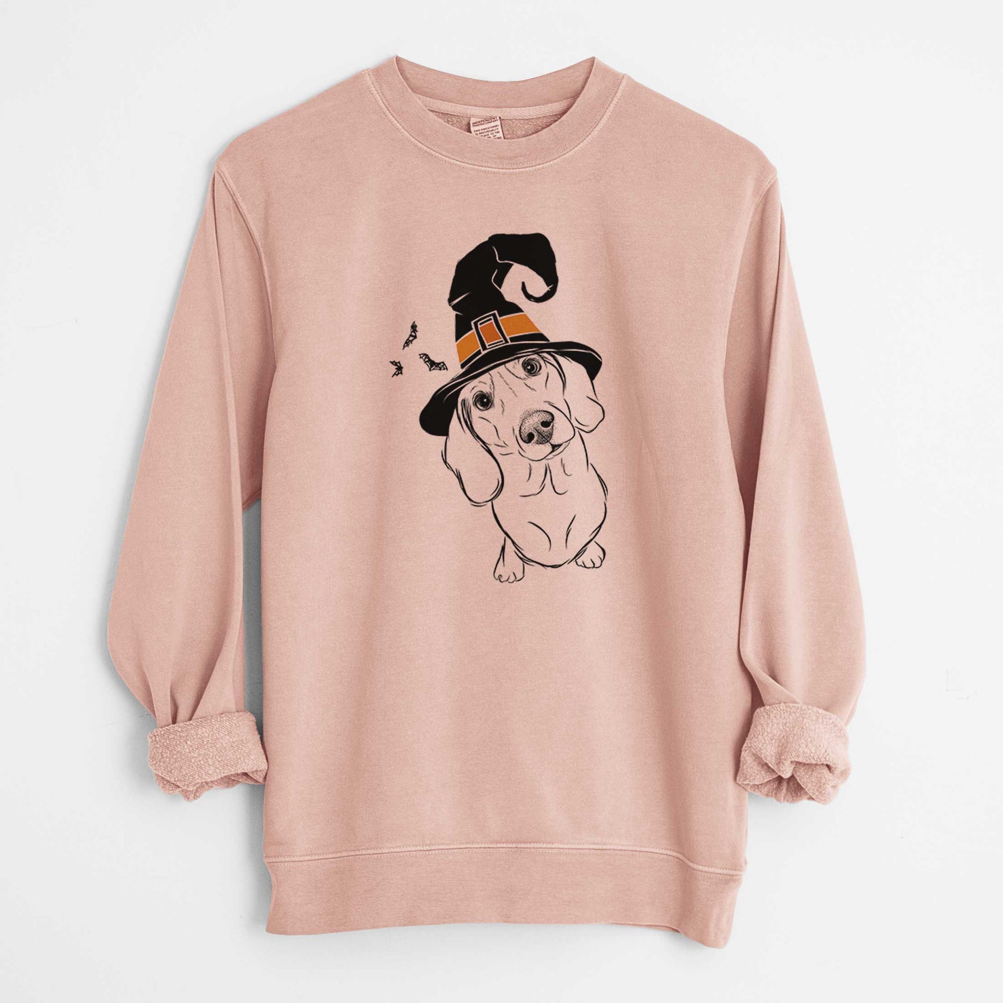 Witch Bill the Dachshund - Unisex Pigment Dyed Crew Sweatshirt