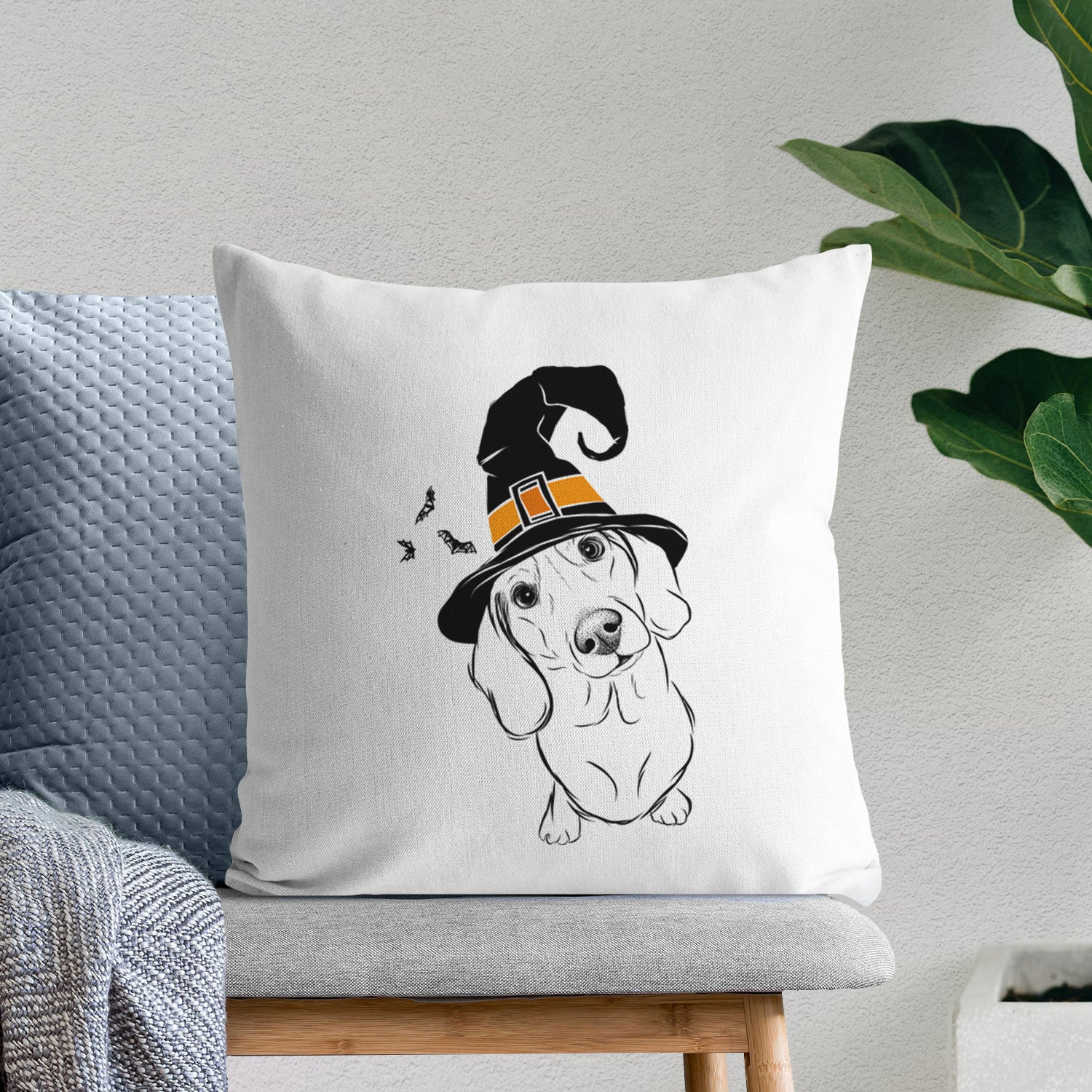 Bill the Dachshund - Throw Pillow Cover