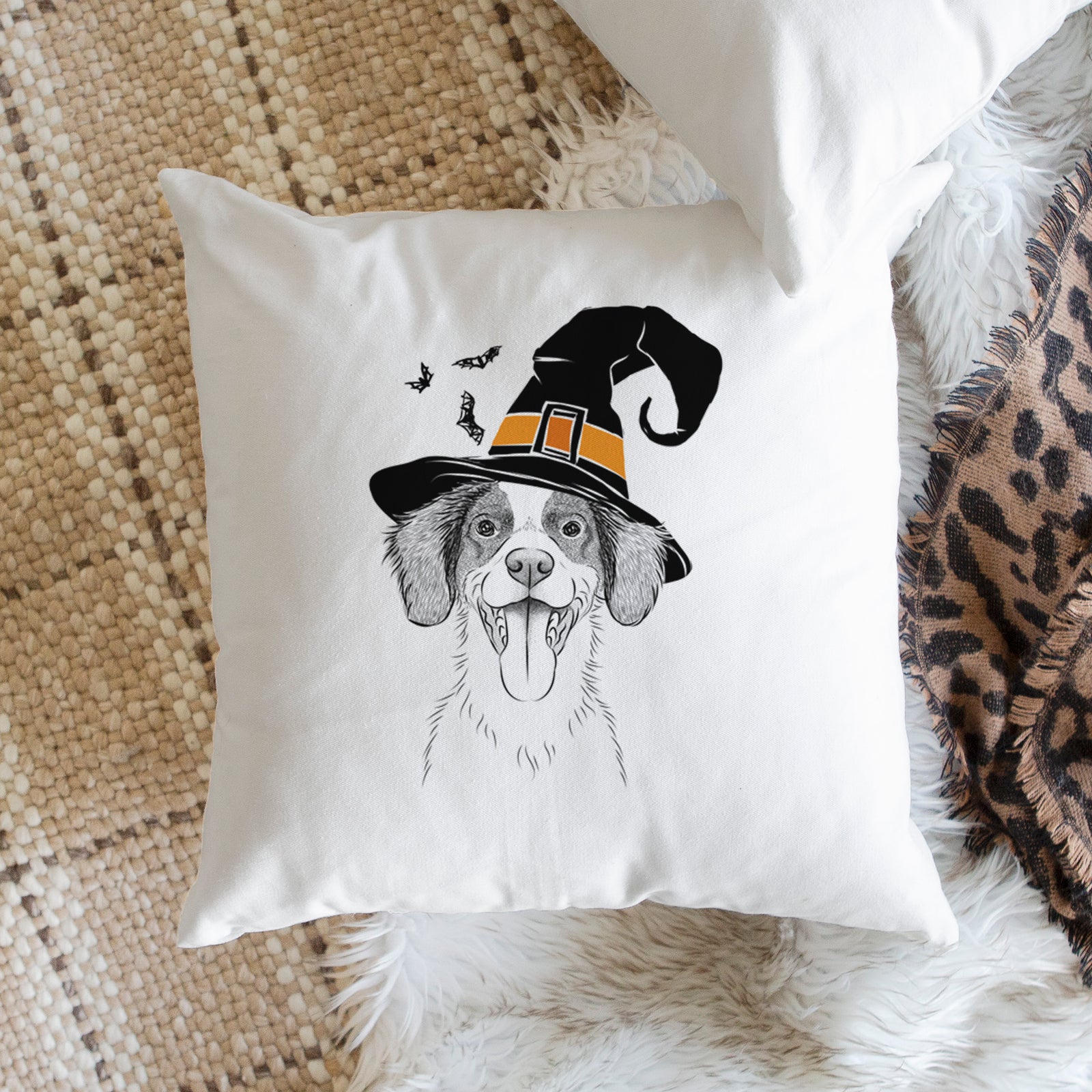 Birdie the Brittany - Throw Pillow Cover