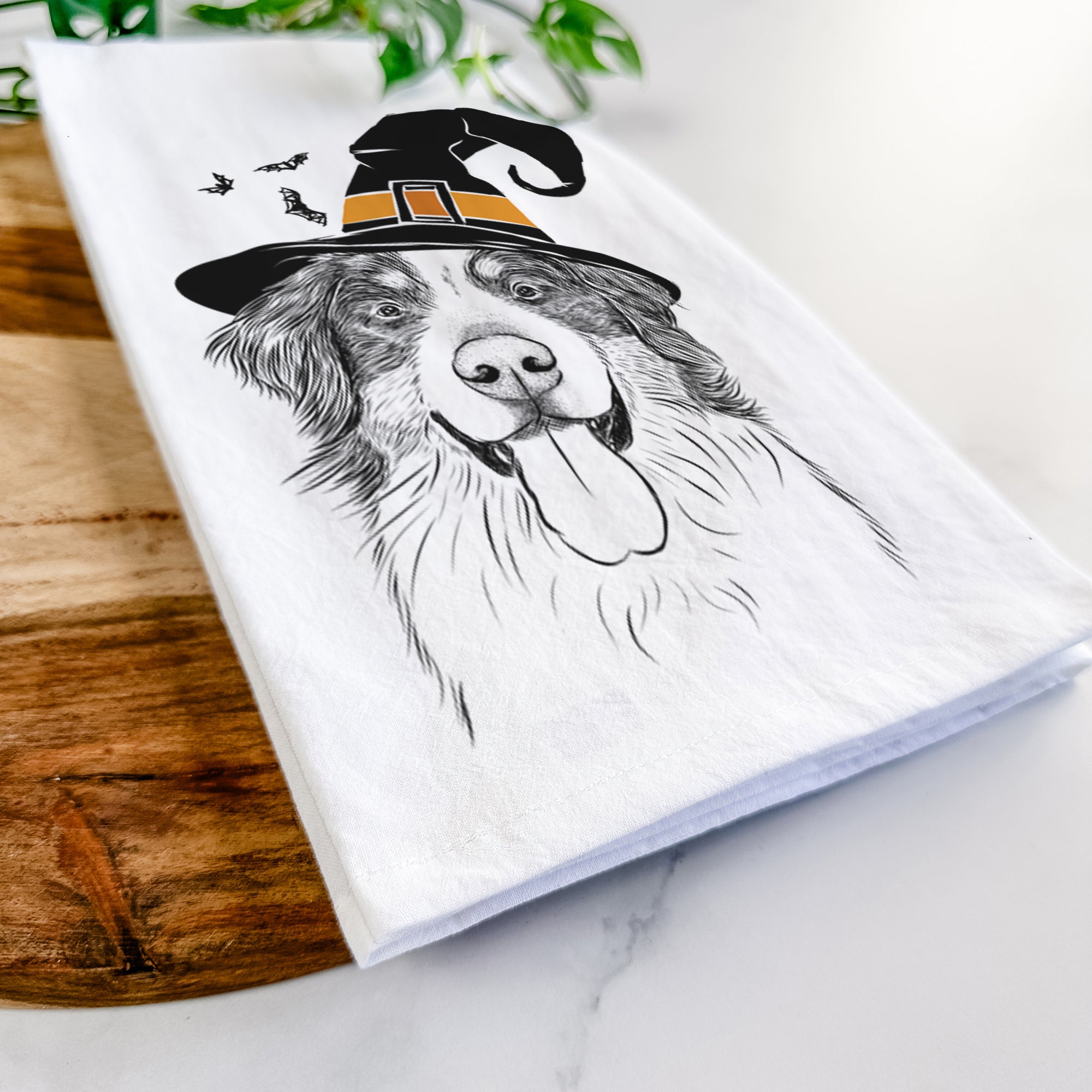 Blaze the Bernese Mountain Dog Tea Towel