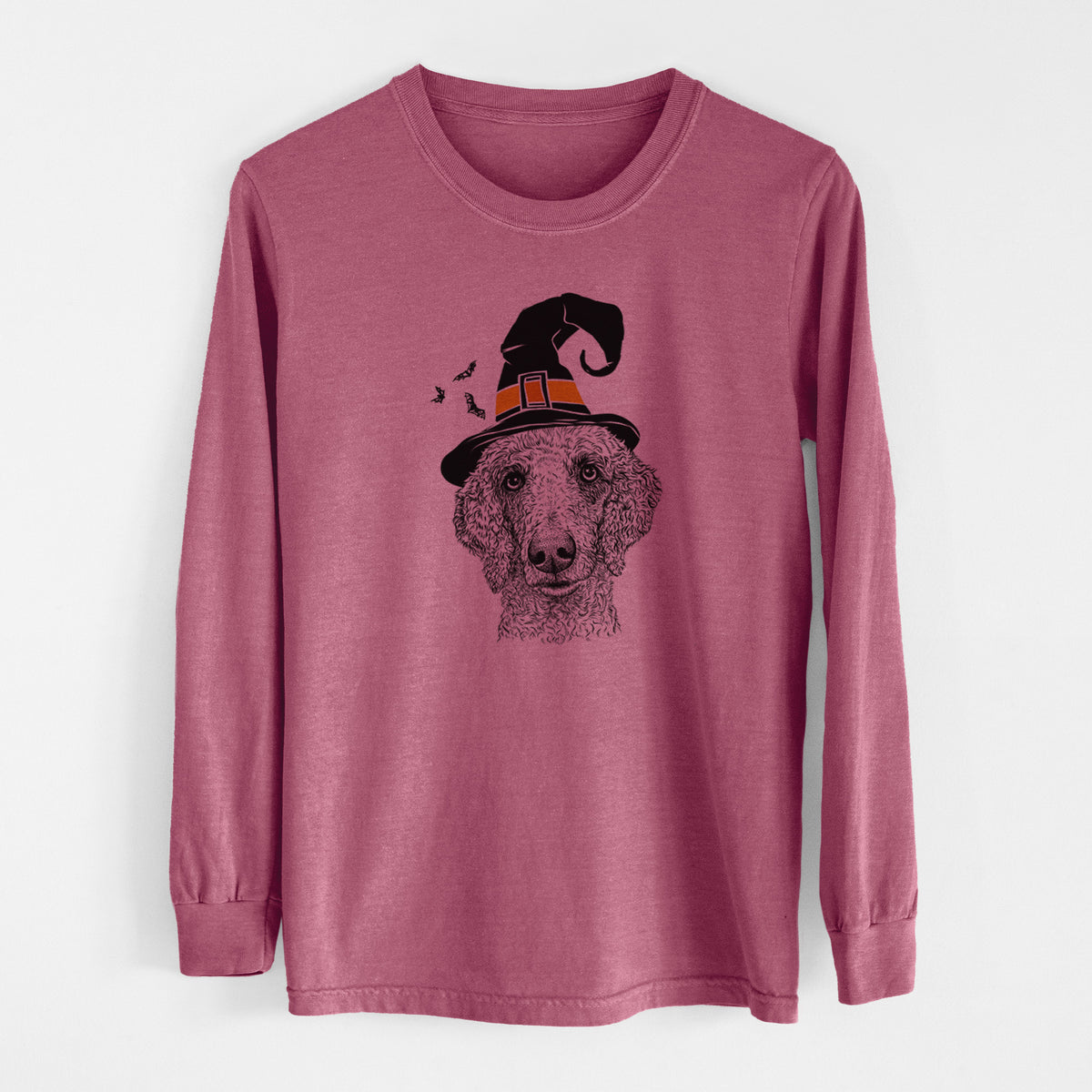 Witch Blossom the Poodle - Men's Heavyweight 100% Cotton Long Sleeve