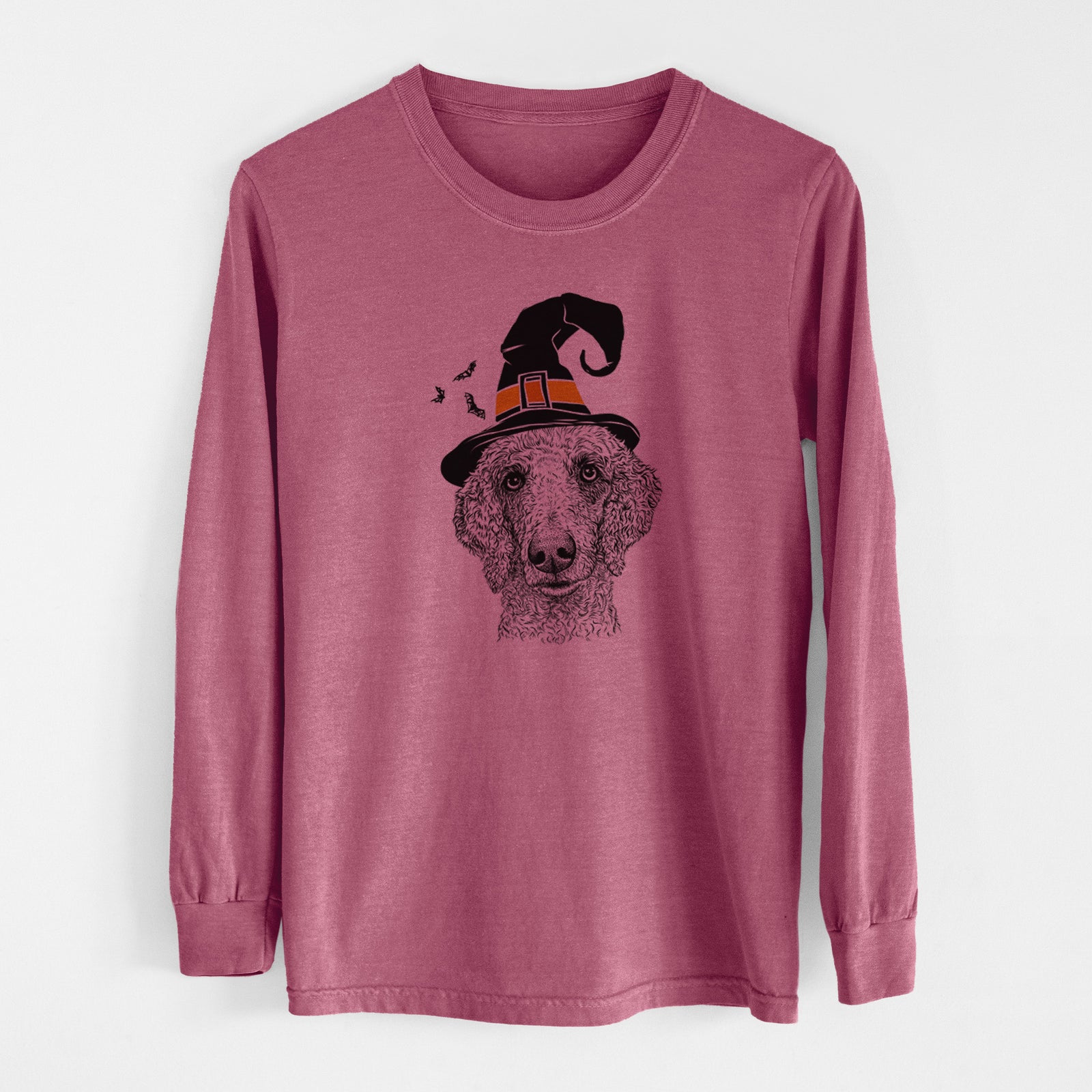 Witch Blossom the Poodle - Men's Heavyweight 100% Cotton Long Sleeve