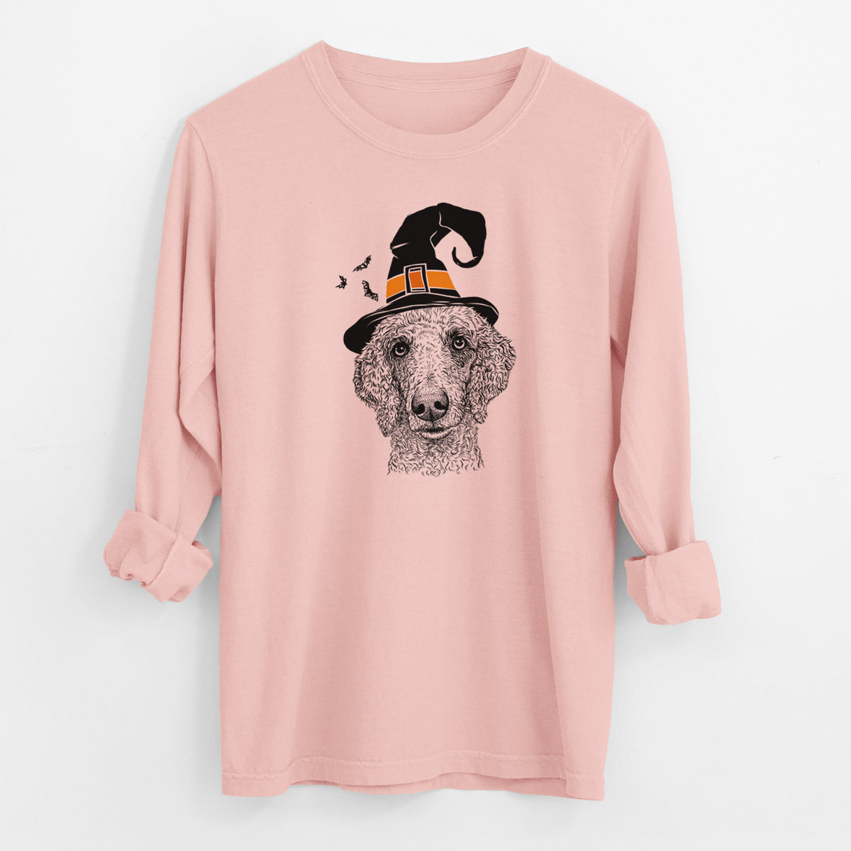 Witch Blossom the Poodle - Men's Heavyweight 100% Cotton Long Sleeve