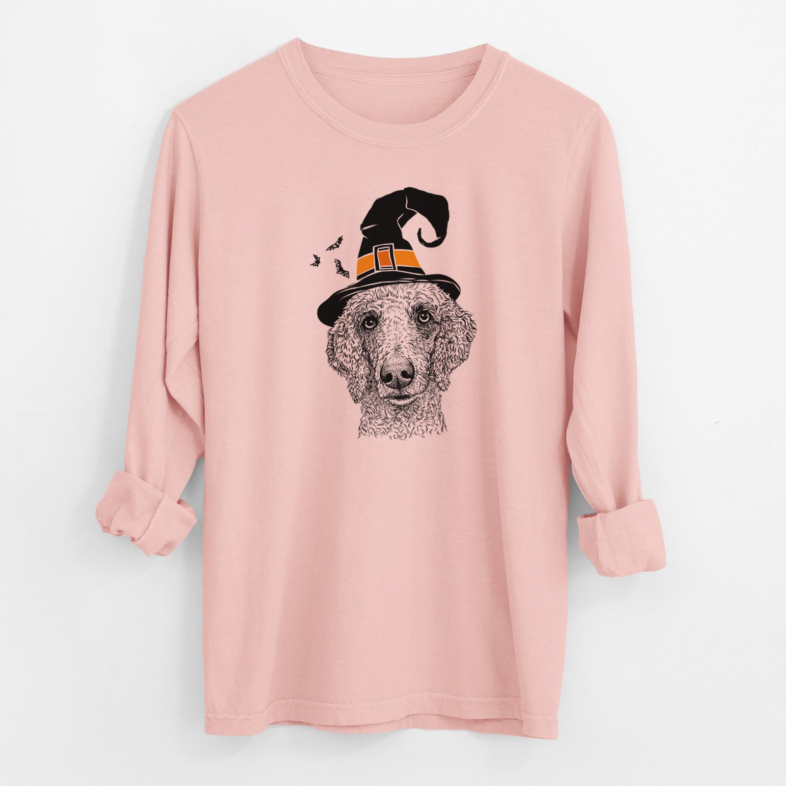 Witch Blossom the Poodle - Men's Heavyweight 100% Cotton Long Sleeve