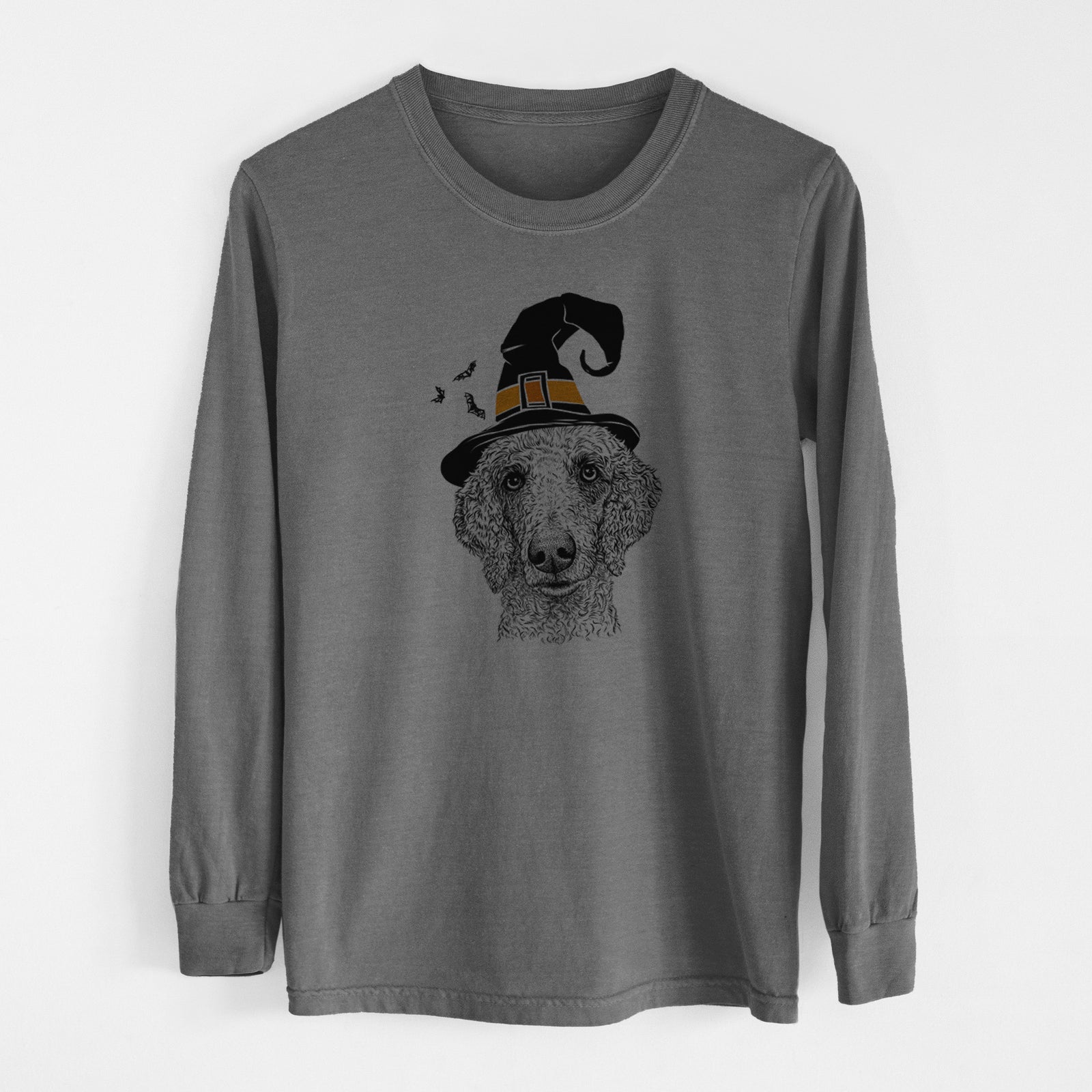 Witch Blossom the Poodle - Men's Heavyweight 100% Cotton Long Sleeve