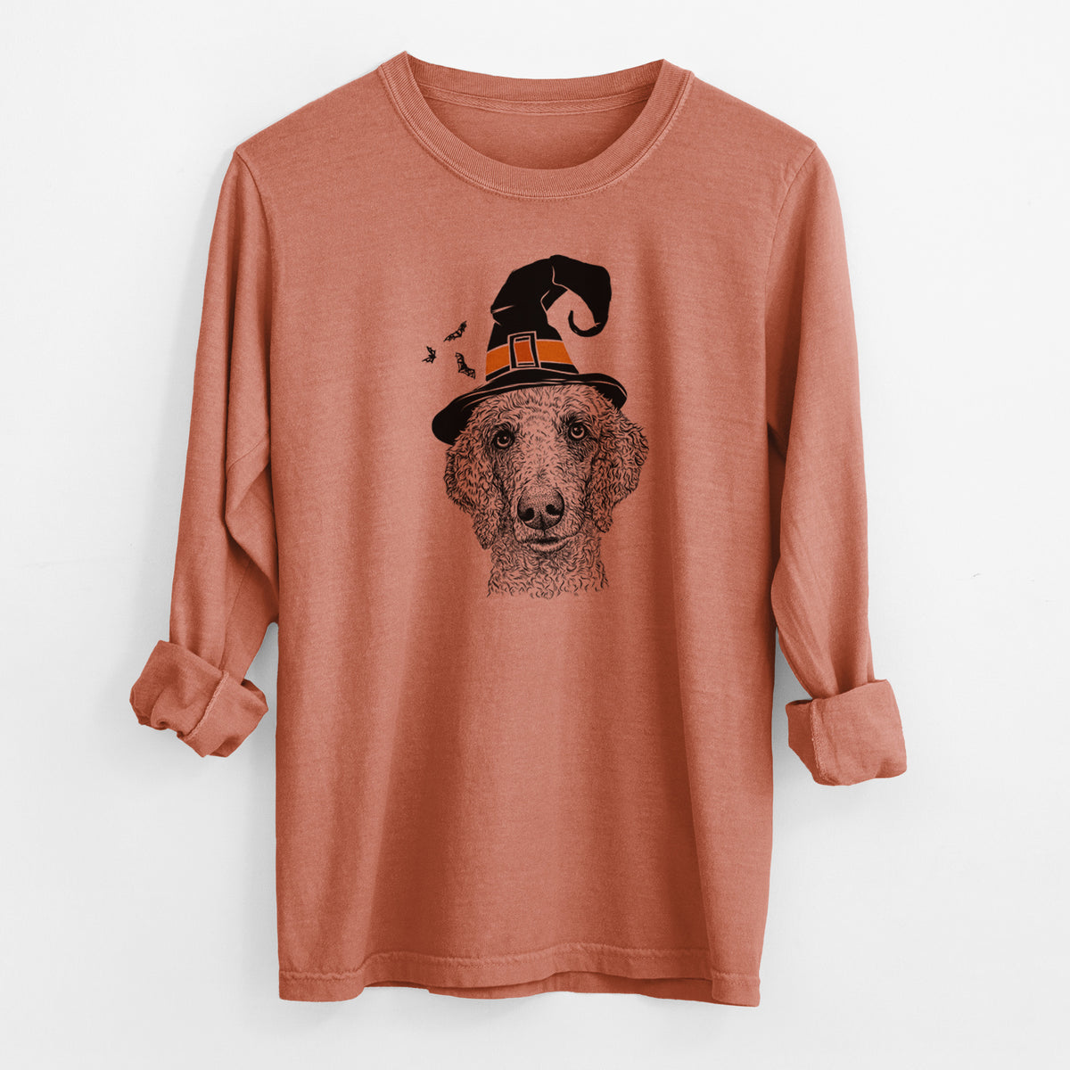 Witch Blossom the Poodle - Men's Heavyweight 100% Cotton Long Sleeve