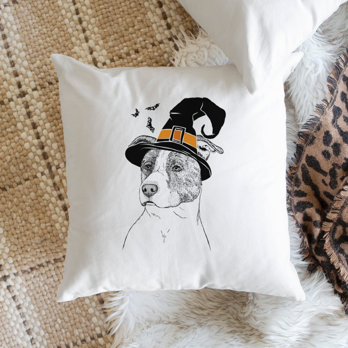 Blu the Pitbull - Throw Pillow Cover