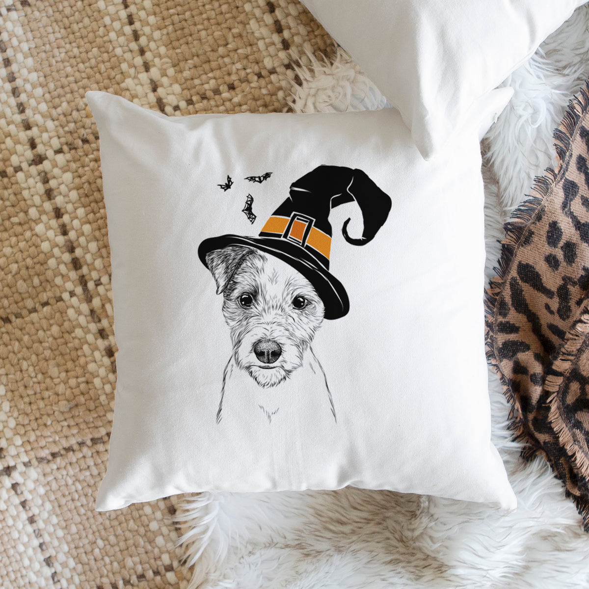 Bogart the Parson Russell Terrier - Throw Pillow Cover