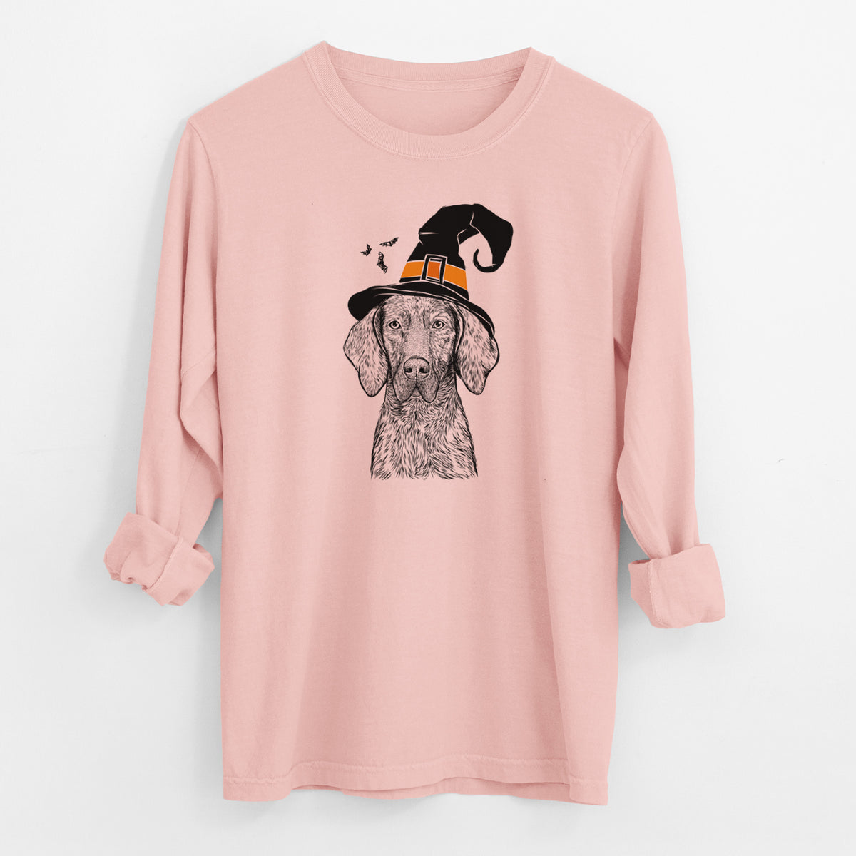 Witch Boone the Plott Hound - Men's Heavyweight 100% Cotton Long Sleeve