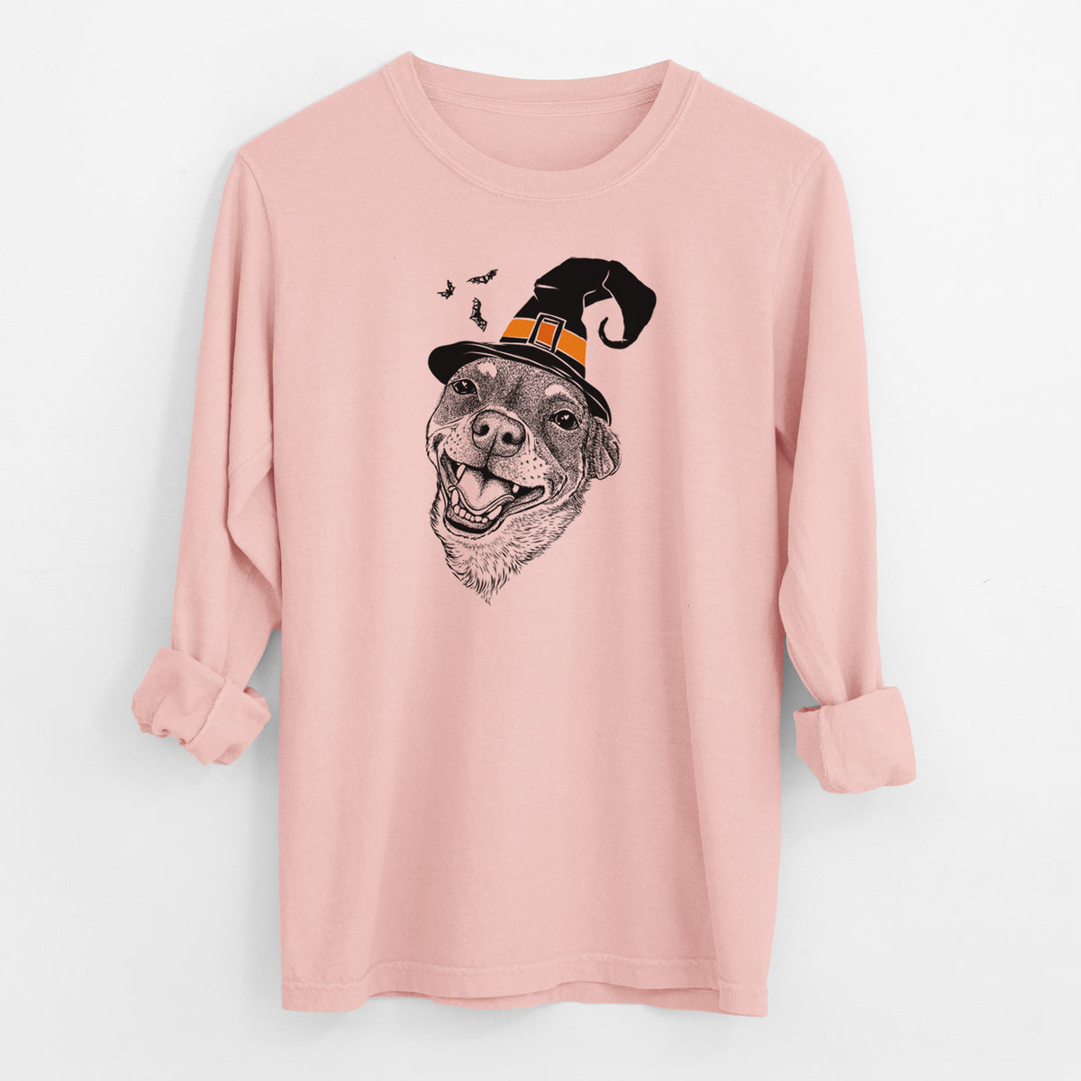 Witch Boss the Chihuahua - Men's Heavyweight 100% Cotton Long Sleeve