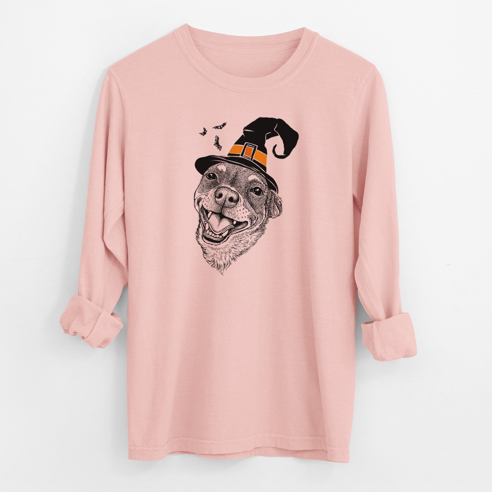 Witch Boss the Chihuahua - Men's Heavyweight 100% Cotton Long Sleeve