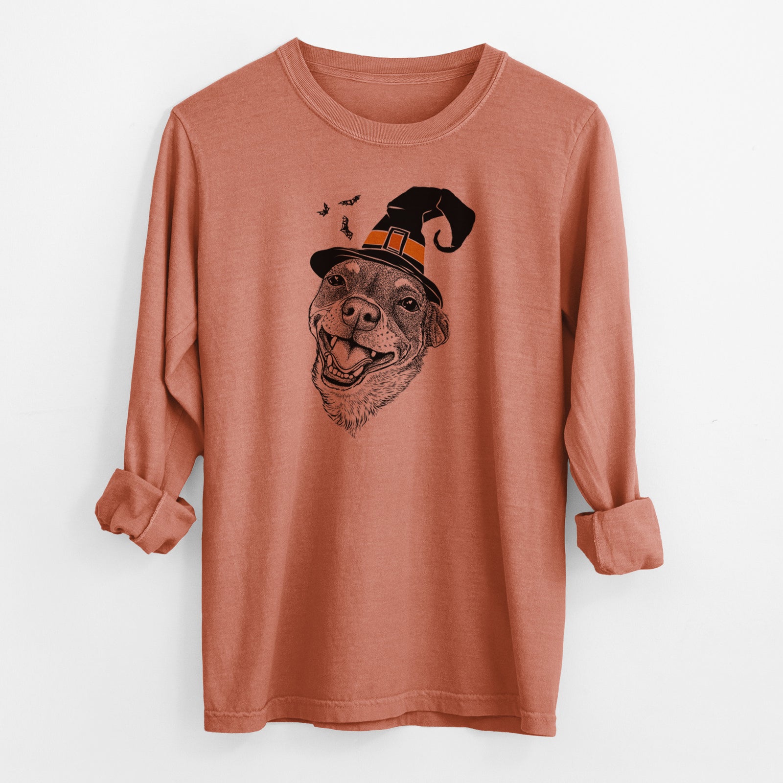 Witch Boss the Chihuahua - Men's Heavyweight 100% Cotton Long Sleeve