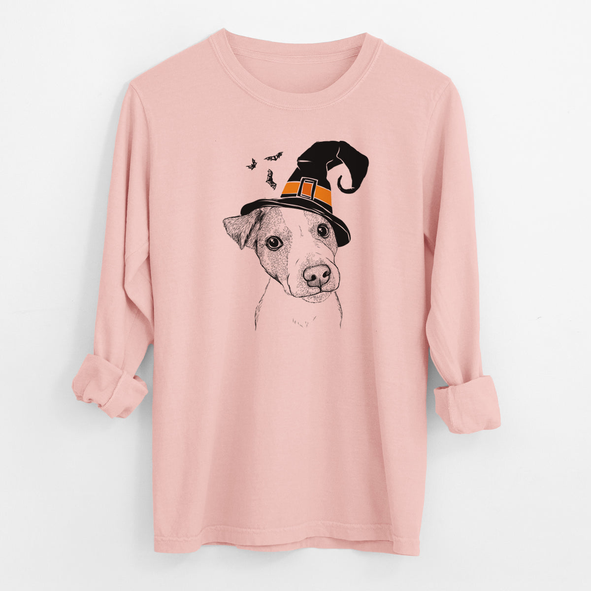 Witch Bosse the Jack Russell Terrier - Men's Heavyweight 100% Cotton Long Sleeve