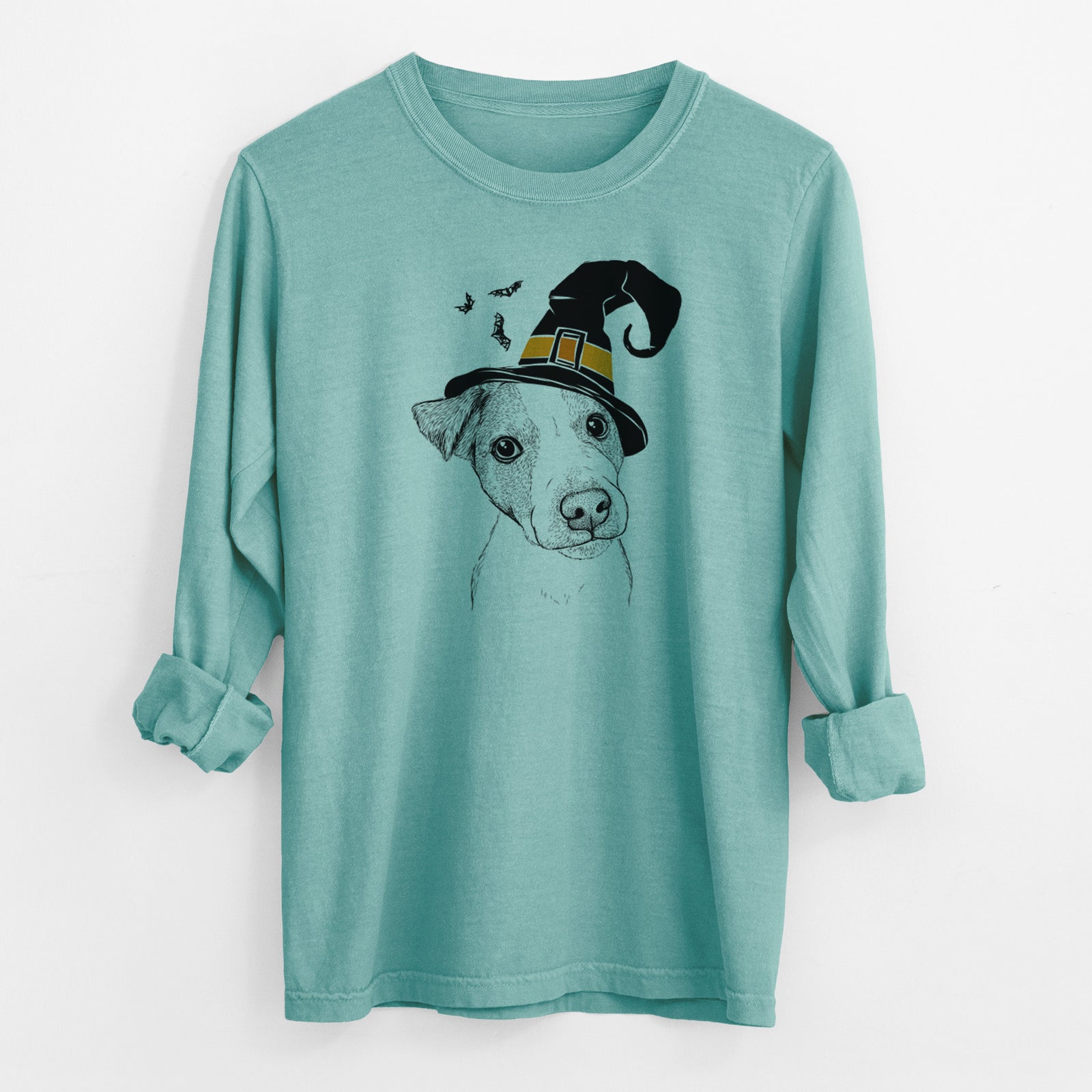 Witch Bosse the Jack Russell Terrier - Men's Heavyweight 100% Cotton Long Sleeve