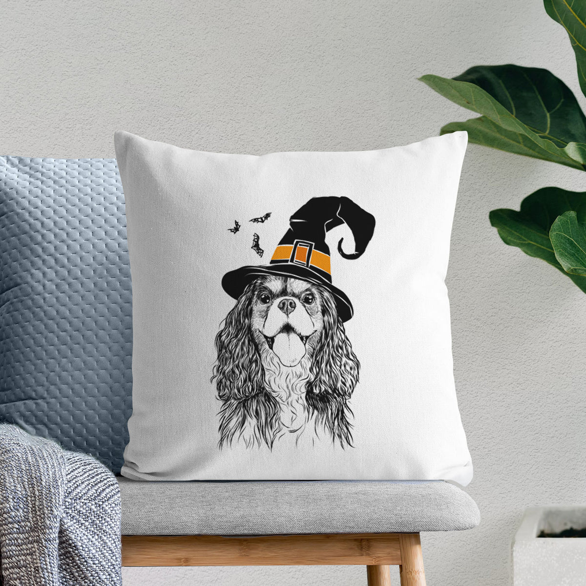 Brandy the Cavalier King Charles Spaniel - Throw Pillow Cover