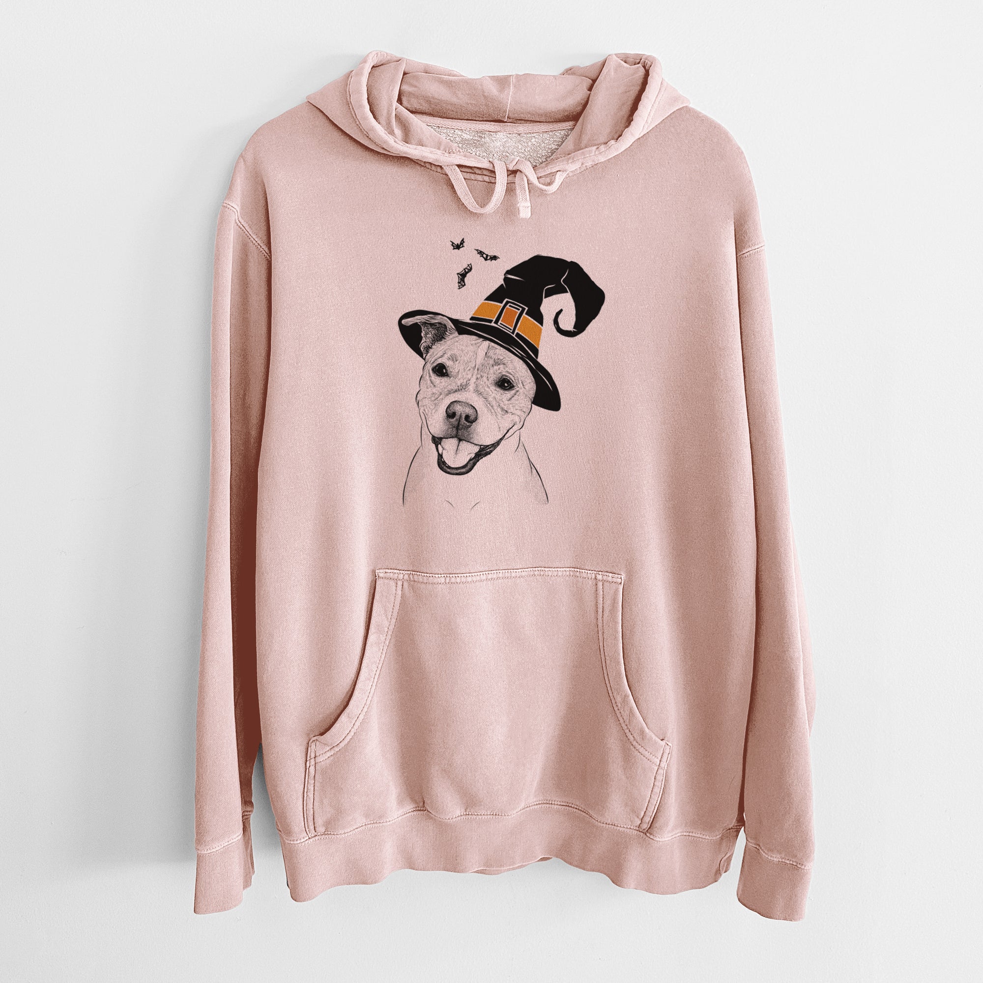 Witch BrookLyn the Staffordshire Bull Terrier - Unisex Pigment Dyed Hoodie