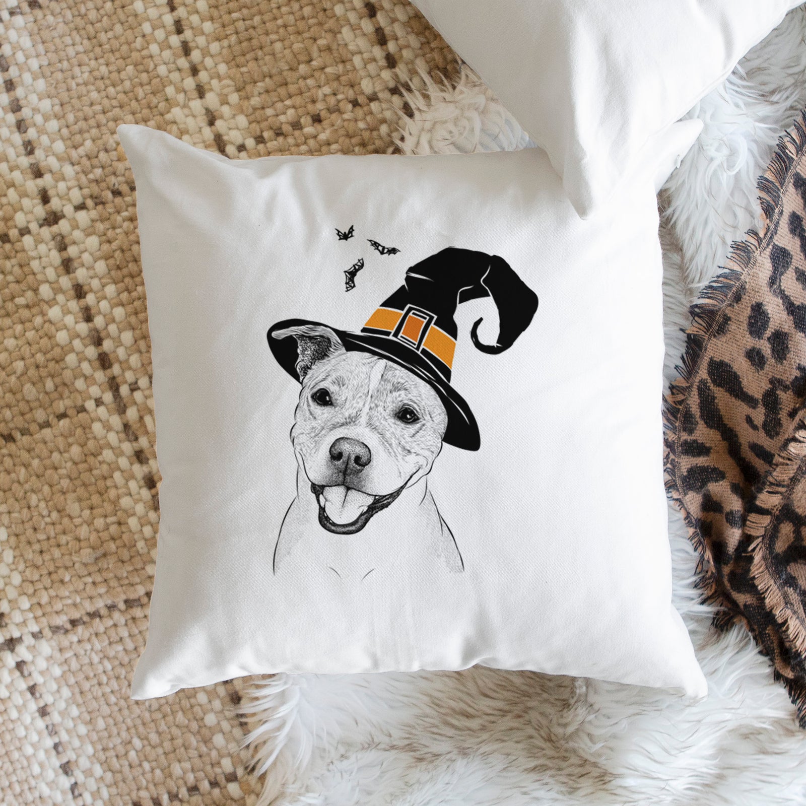 BrookLyn the Staffordshire Bull Terrier - Throw Pillow Cover