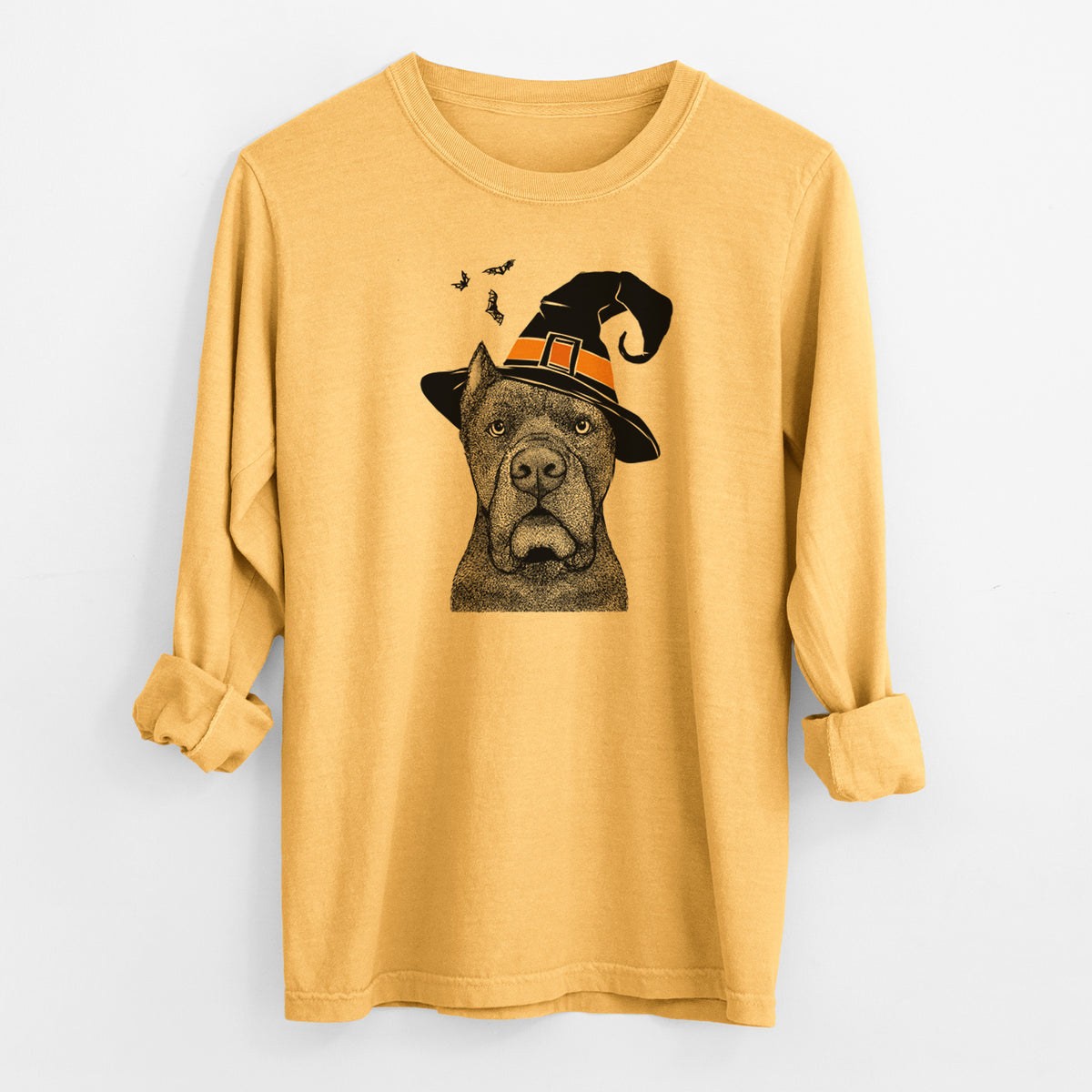 Witch Bruno the Cane Corso - Men's Heavyweight 100% Cotton Long Sleeve