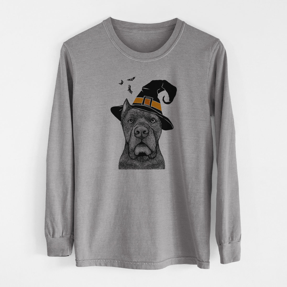Witch Bruno the Cane Corso - Men's Heavyweight 100% Cotton Long Sleeve