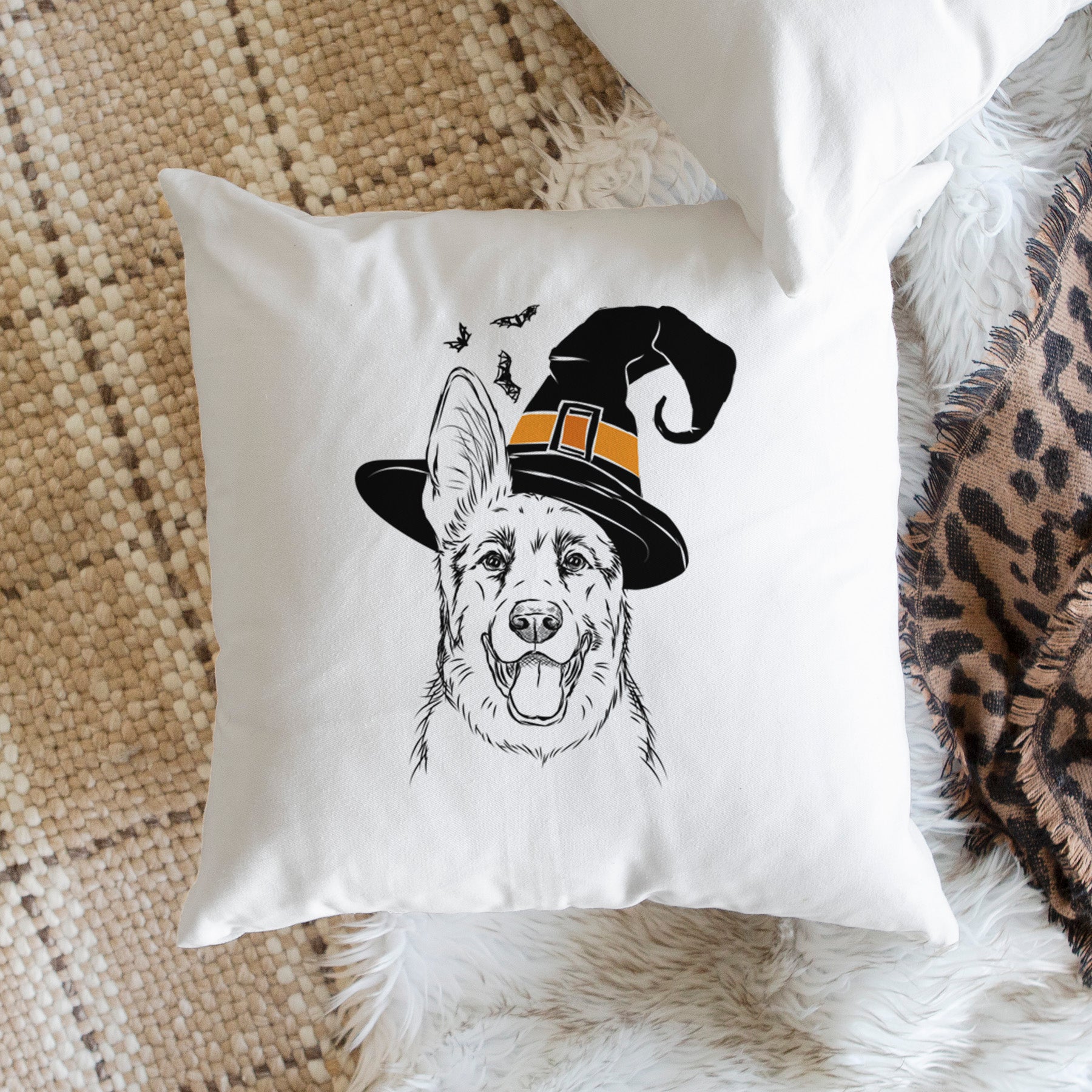 Brutus the German Shepherd - Throw Pillow Cover