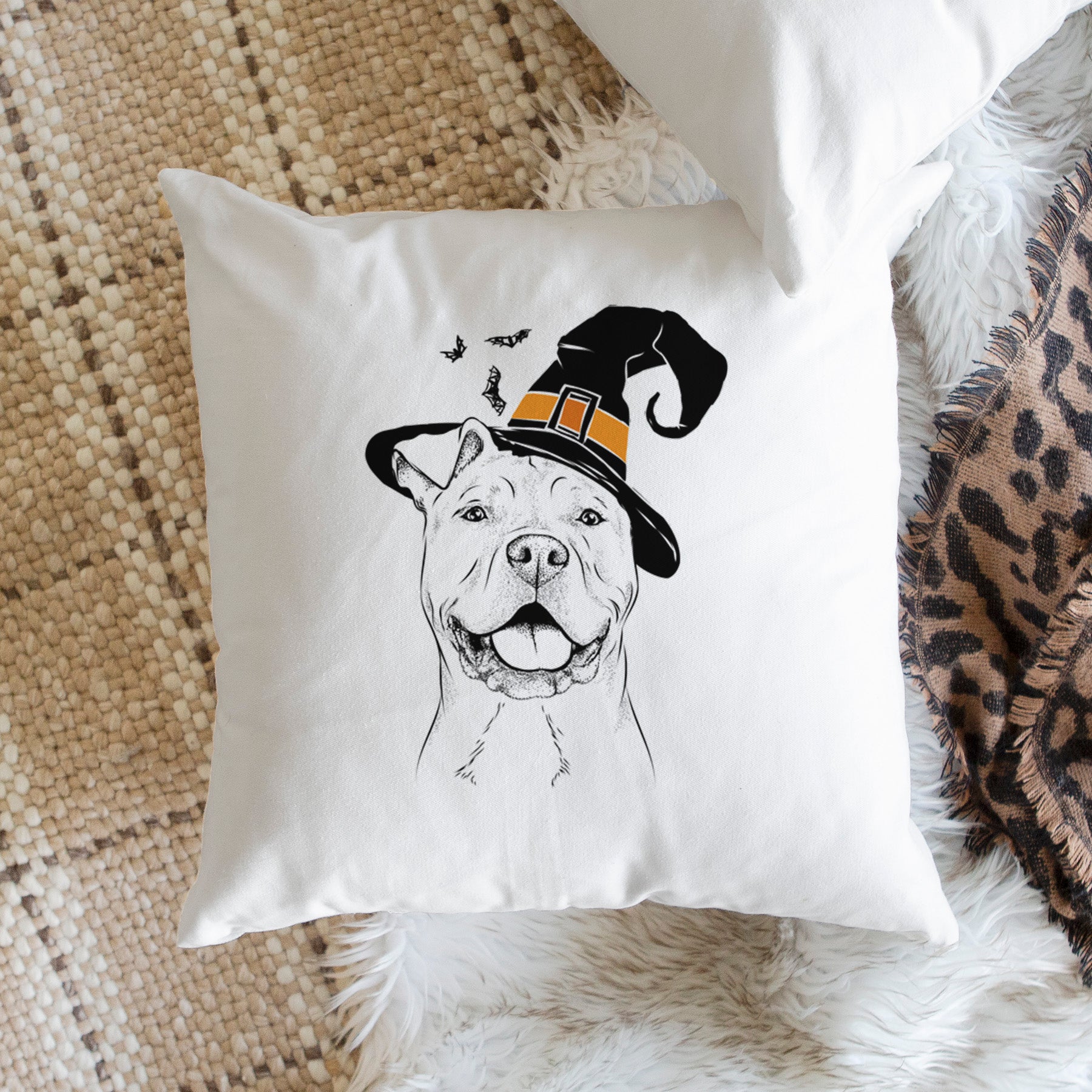 Bubba Scraps the American Staffordshire Mix - Throw Pillow Cover