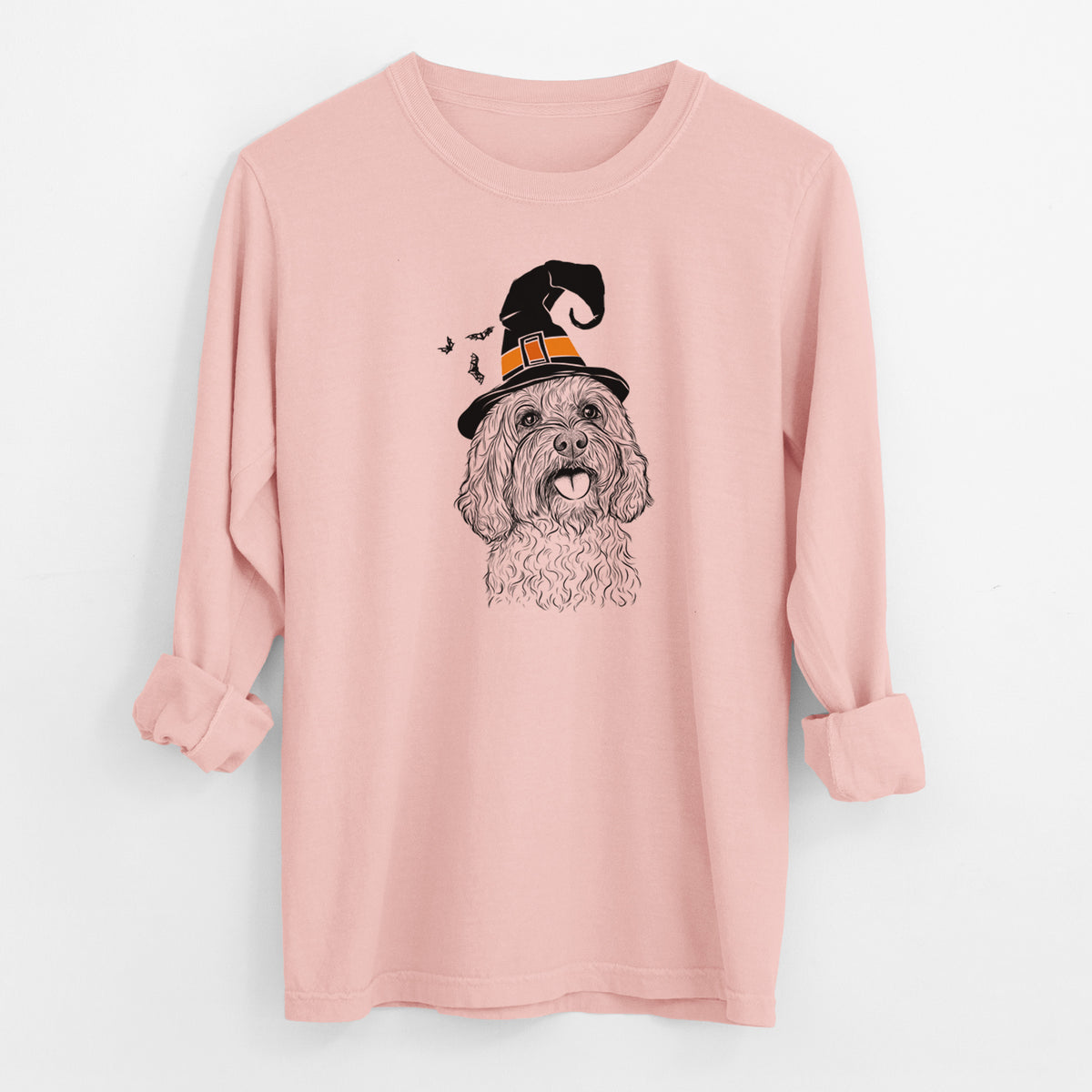 Witch Cali the Cavapoo - Men's Heavyweight 100% Cotton Long Sleeve