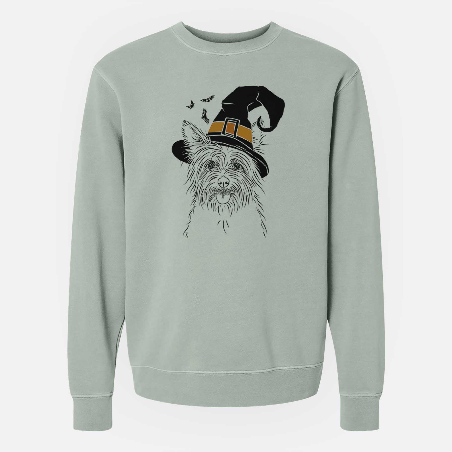 Witch Calum the Cairn Terrier - Unisex Pigment Dyed Crew Sweatshirt