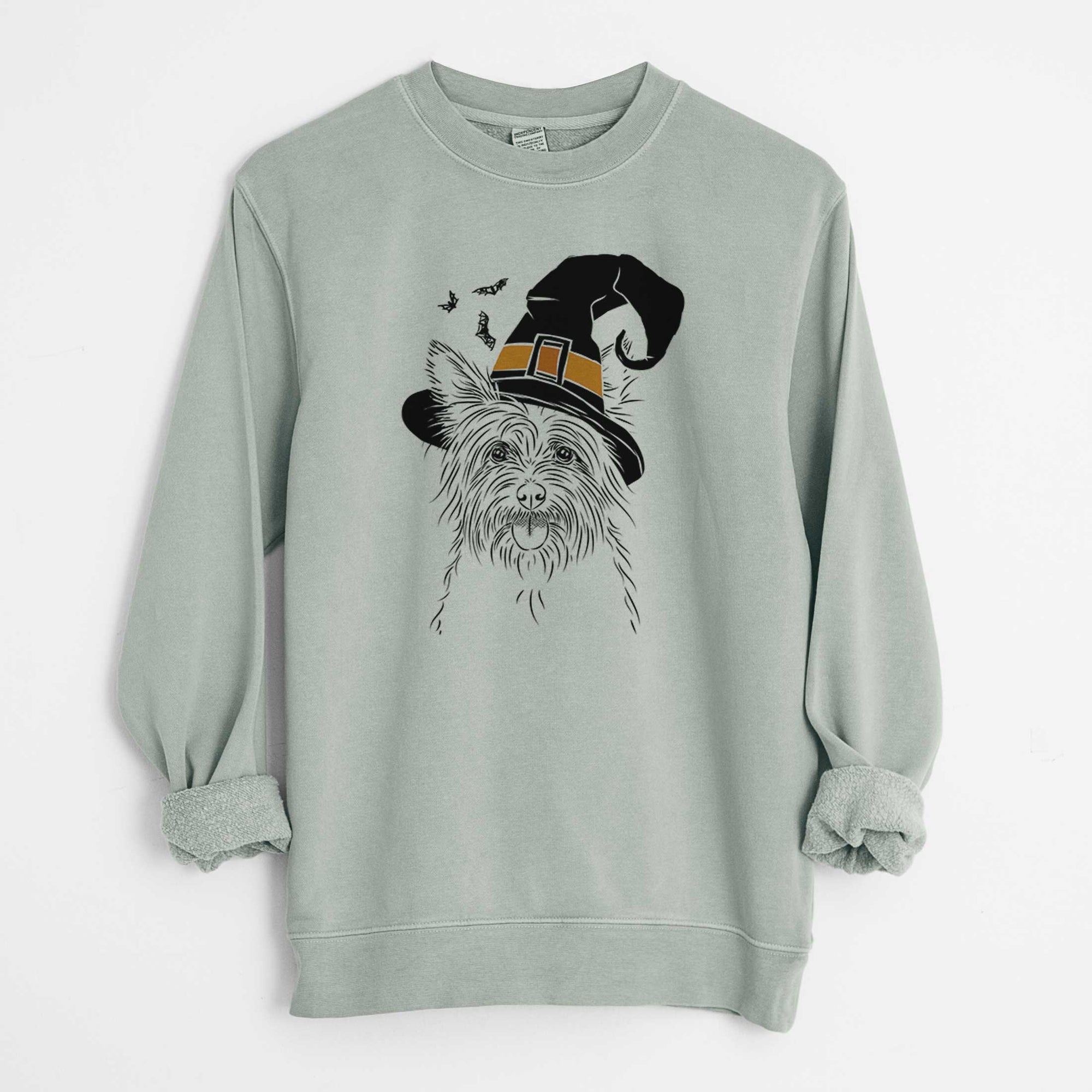 Witch Calum the Cairn Terrier - Unisex Pigment Dyed Crew Sweatshirt