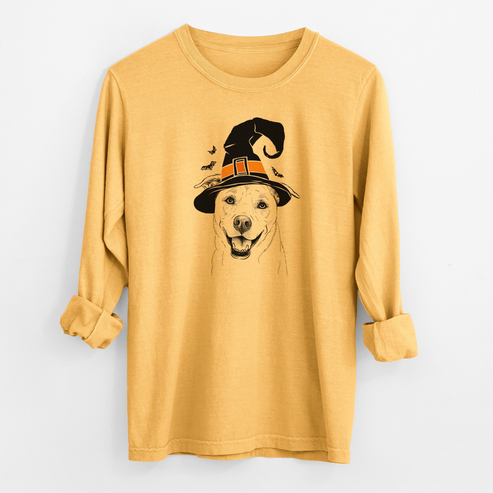 Witch Carl the Mixed Breed - Men's Heavyweight 100% Cotton Long Sleeve