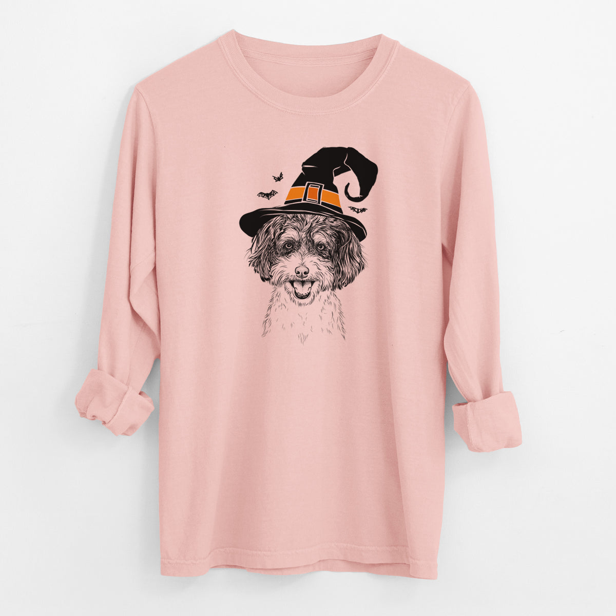 Witch Carlos the Cavapoo - Men's Heavyweight 100% Cotton Long Sleeve