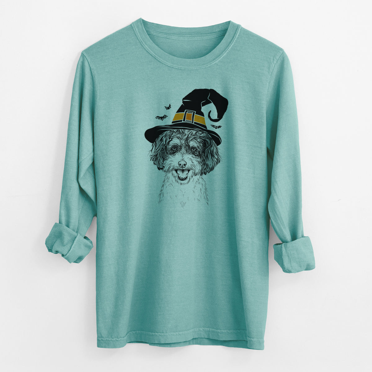 Witch Carlos the Cavapoo - Men's Heavyweight 100% Cotton Long Sleeve