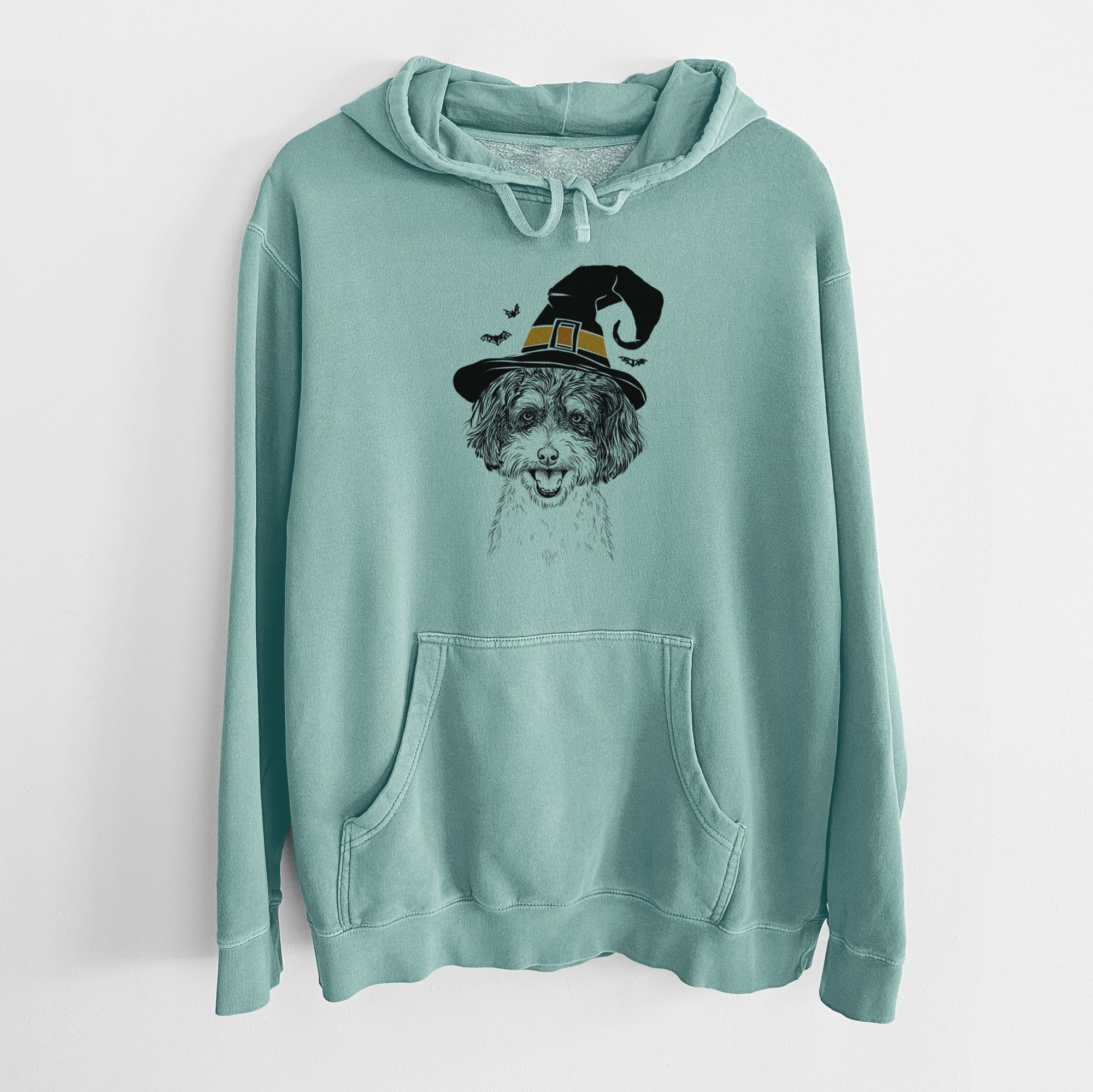 Witch Carlos the Cavapoo - Unisex Pigment Dyed Hoodie