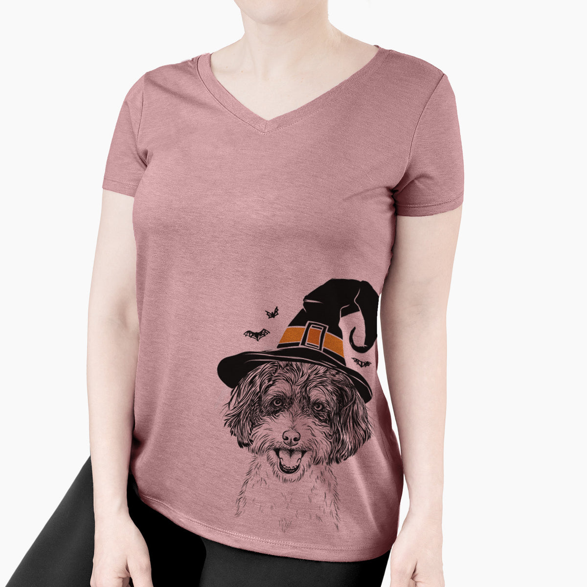 Witch Carlos the Cavapoo - Women's Perfect V-neck Shirt