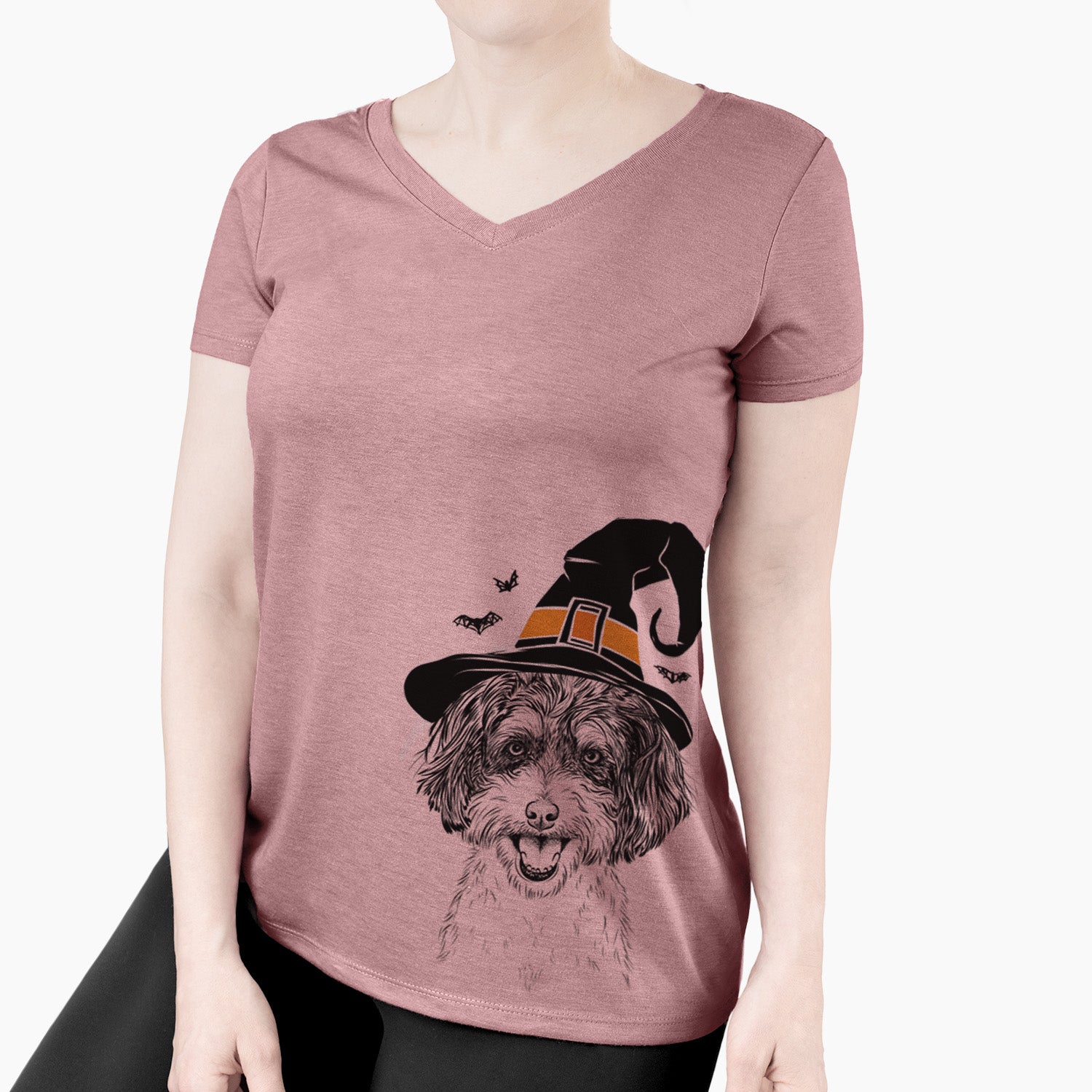 Witch Carlos the Cavapoo - Women's Perfect V-neck Shirt