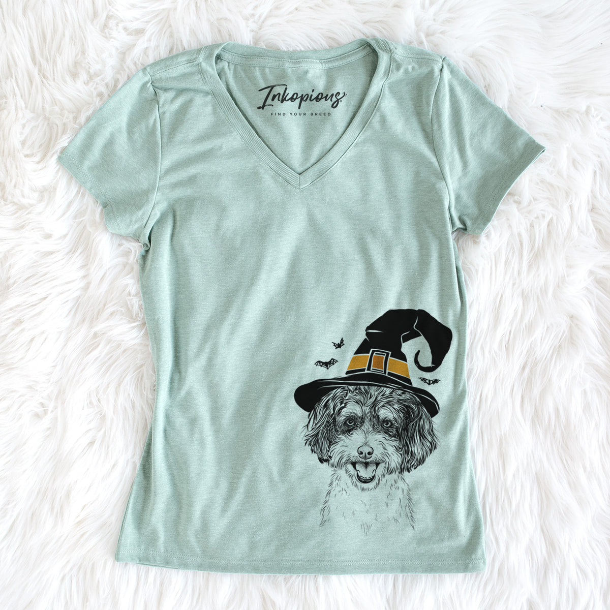 Witch Carlos the Cavapoo - Women&#39;s Perfect V-neck Shirt