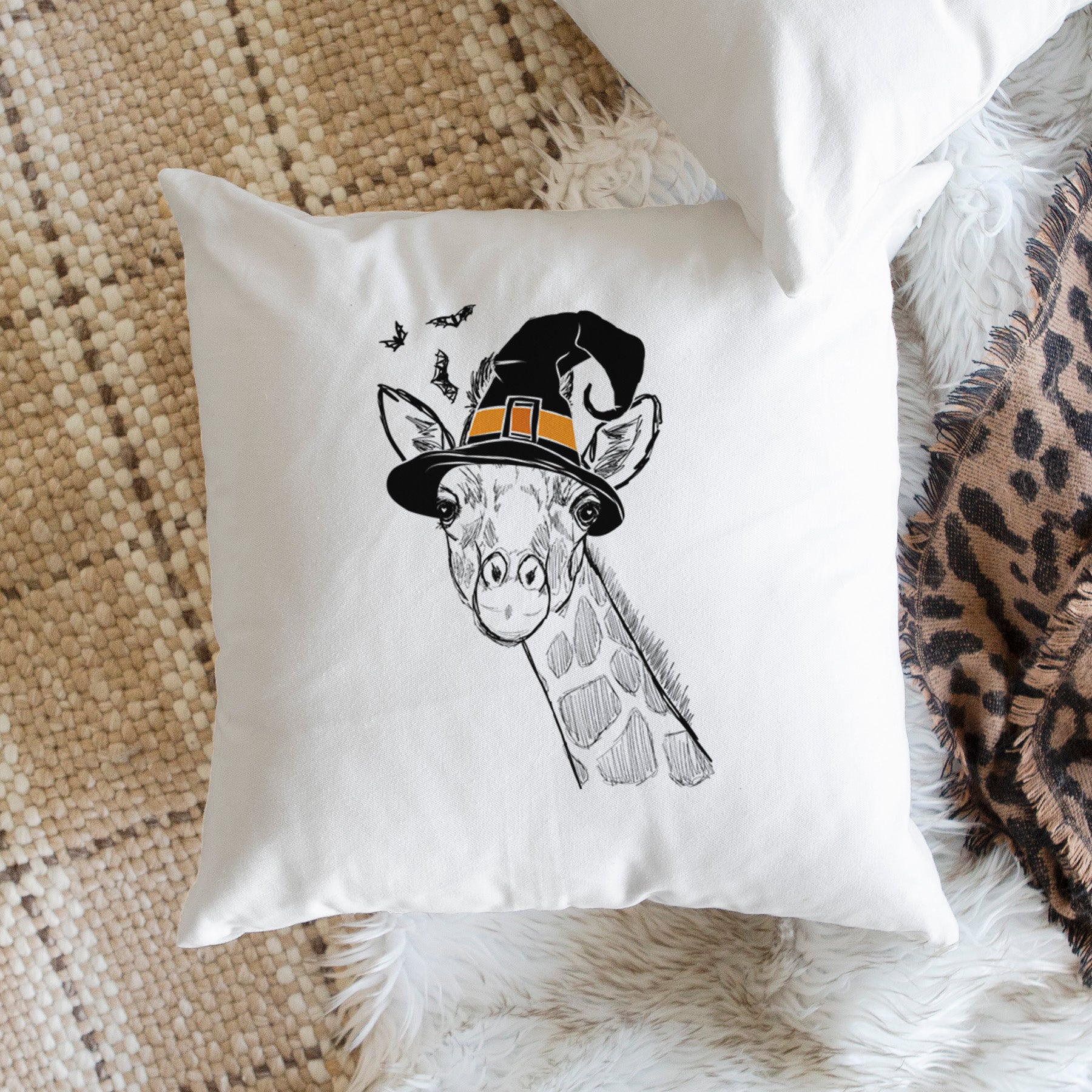 Cedrick the Giraffe - Throw Pillow Cover