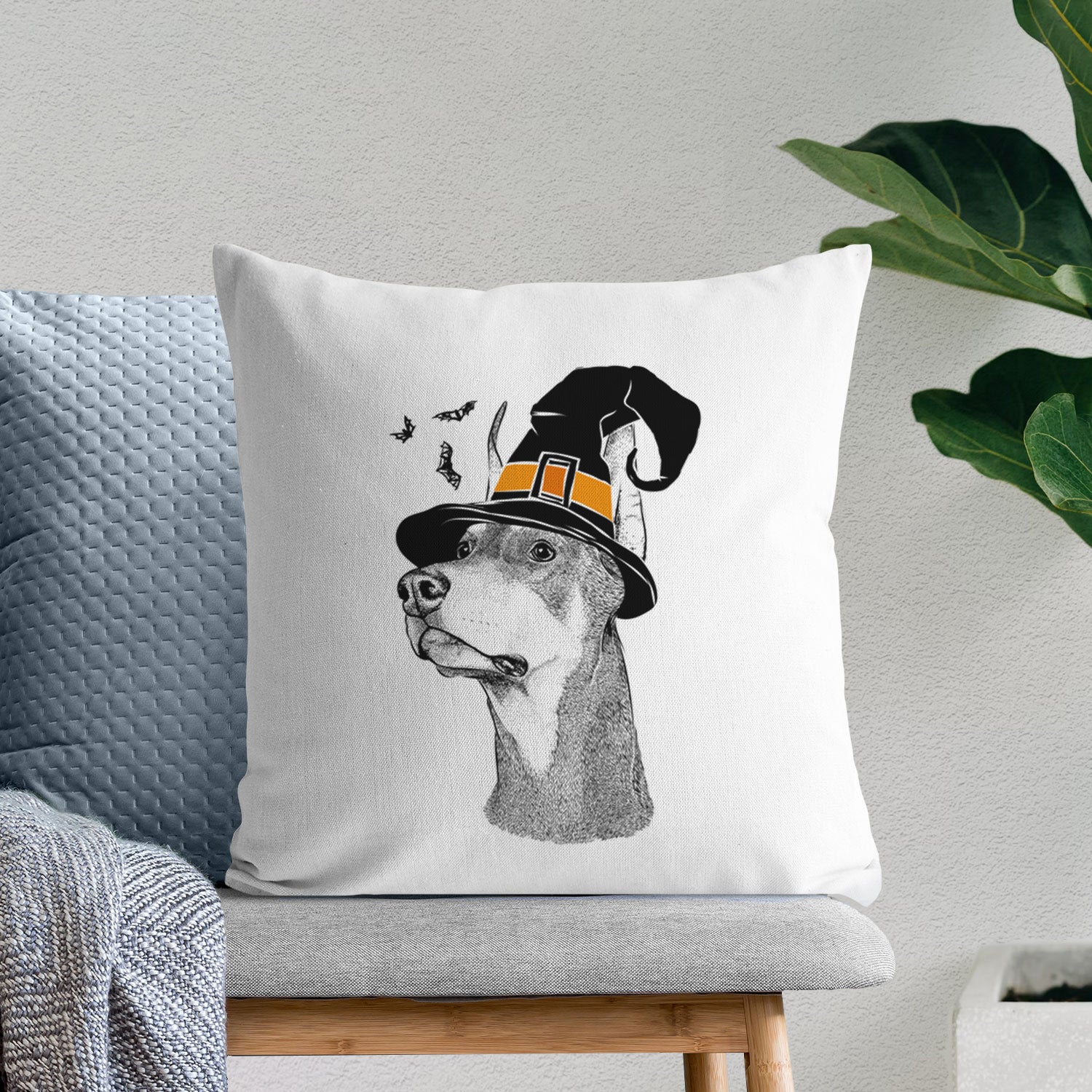 Cenza the Doberman Pinscher - Throw Pillow Cover
