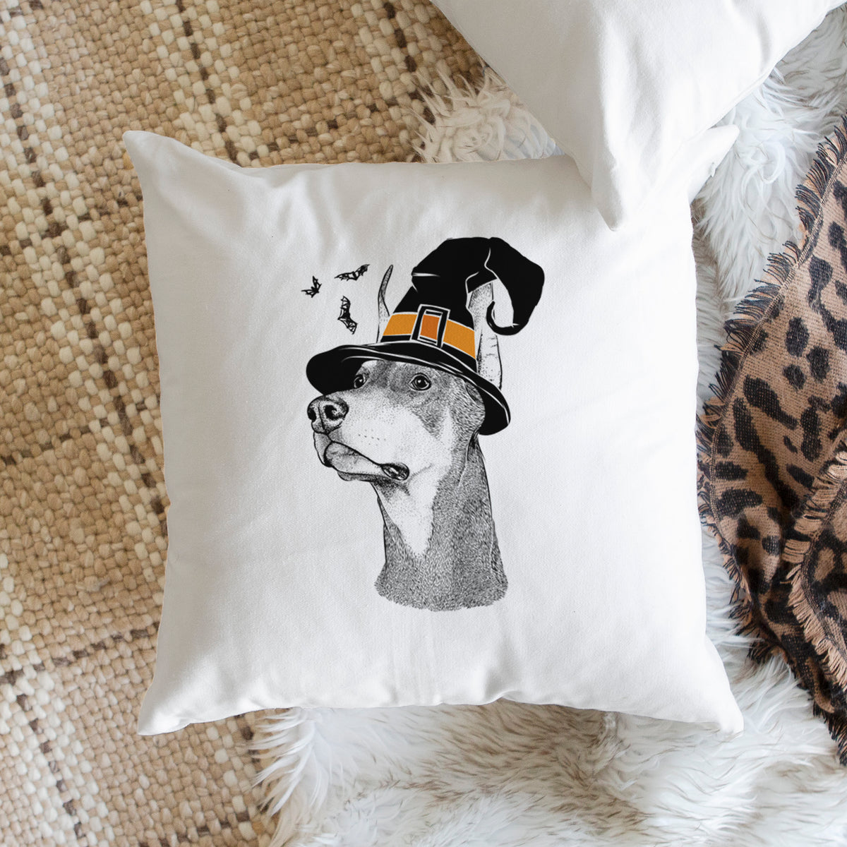Cenza the Doberman Pinscher - Throw Pillow Cover
