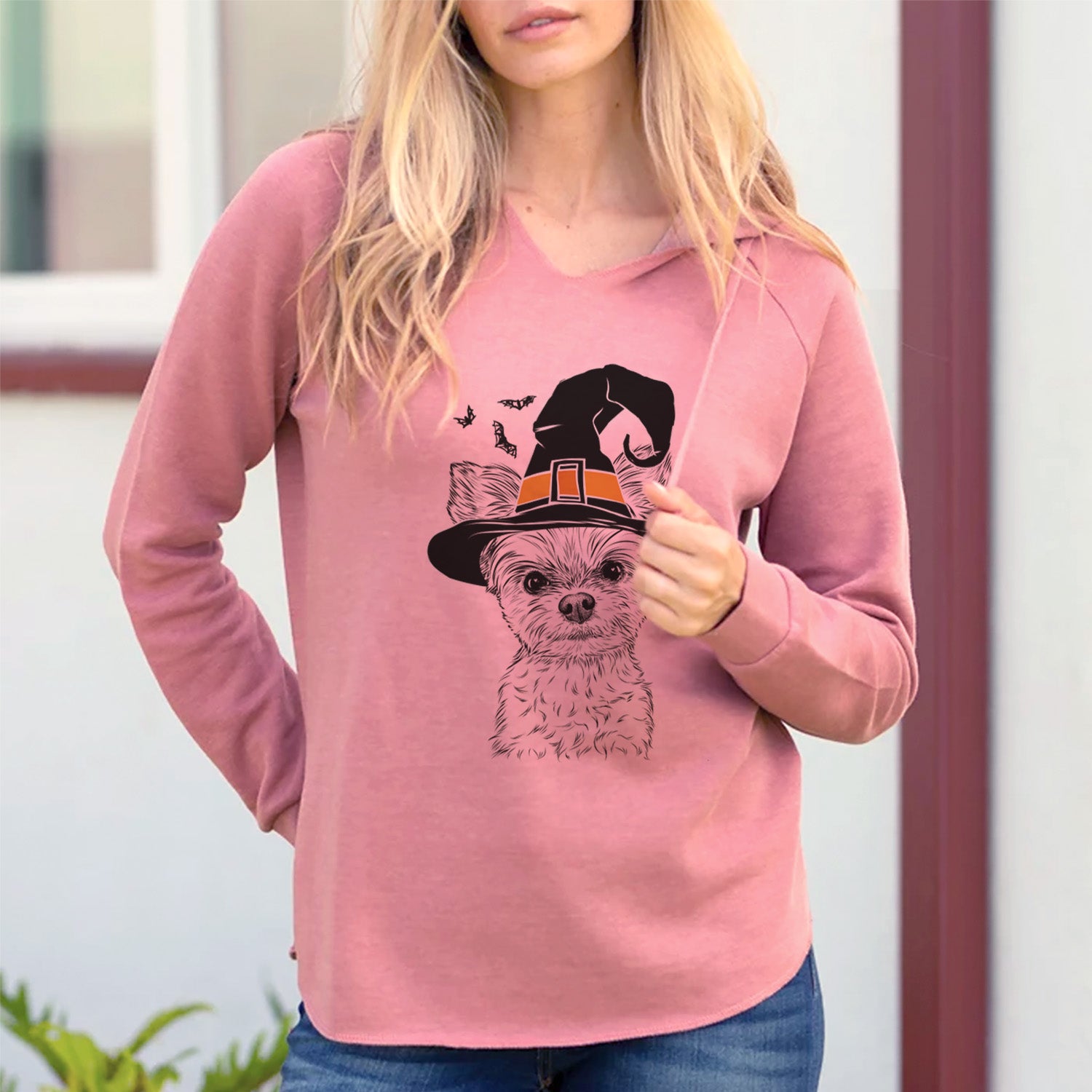 Witch Chance the Yapper the Yorkshire Terrier - Cali Wave Hooded Sweatshirt