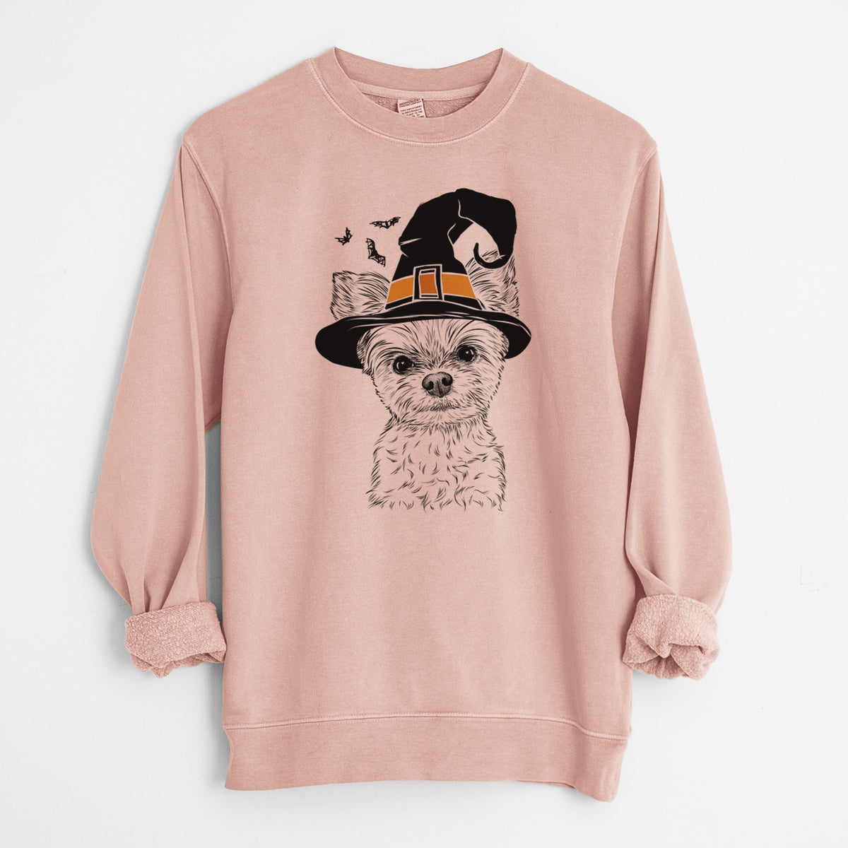 Witch Chance the Yapper the Yorkshire Terrier - Unisex Pigment Dyed Crew Sweatshirt