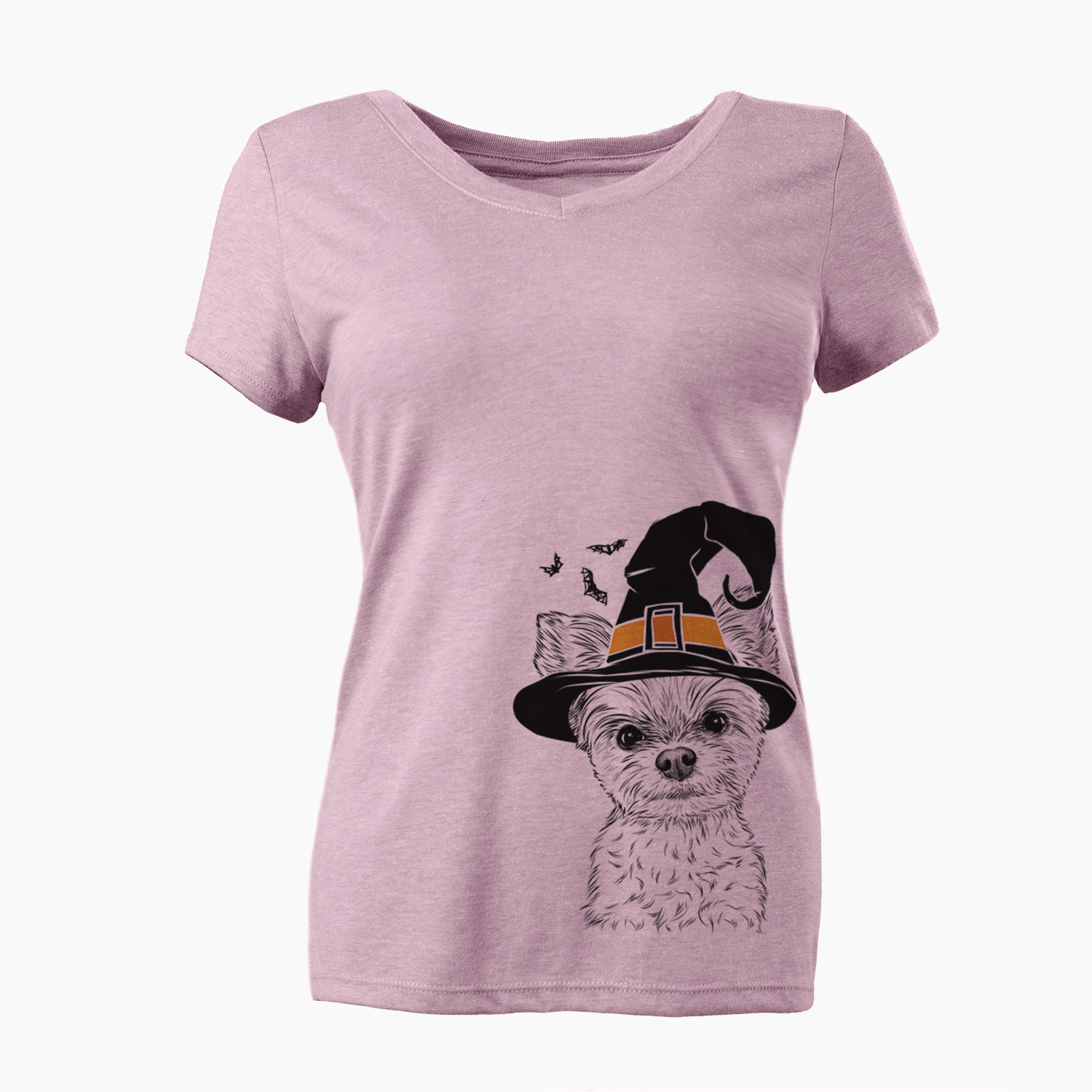 Witch Chance the Yapper the Yorkshire Terrier - Women's Perfect V-neck Shirt