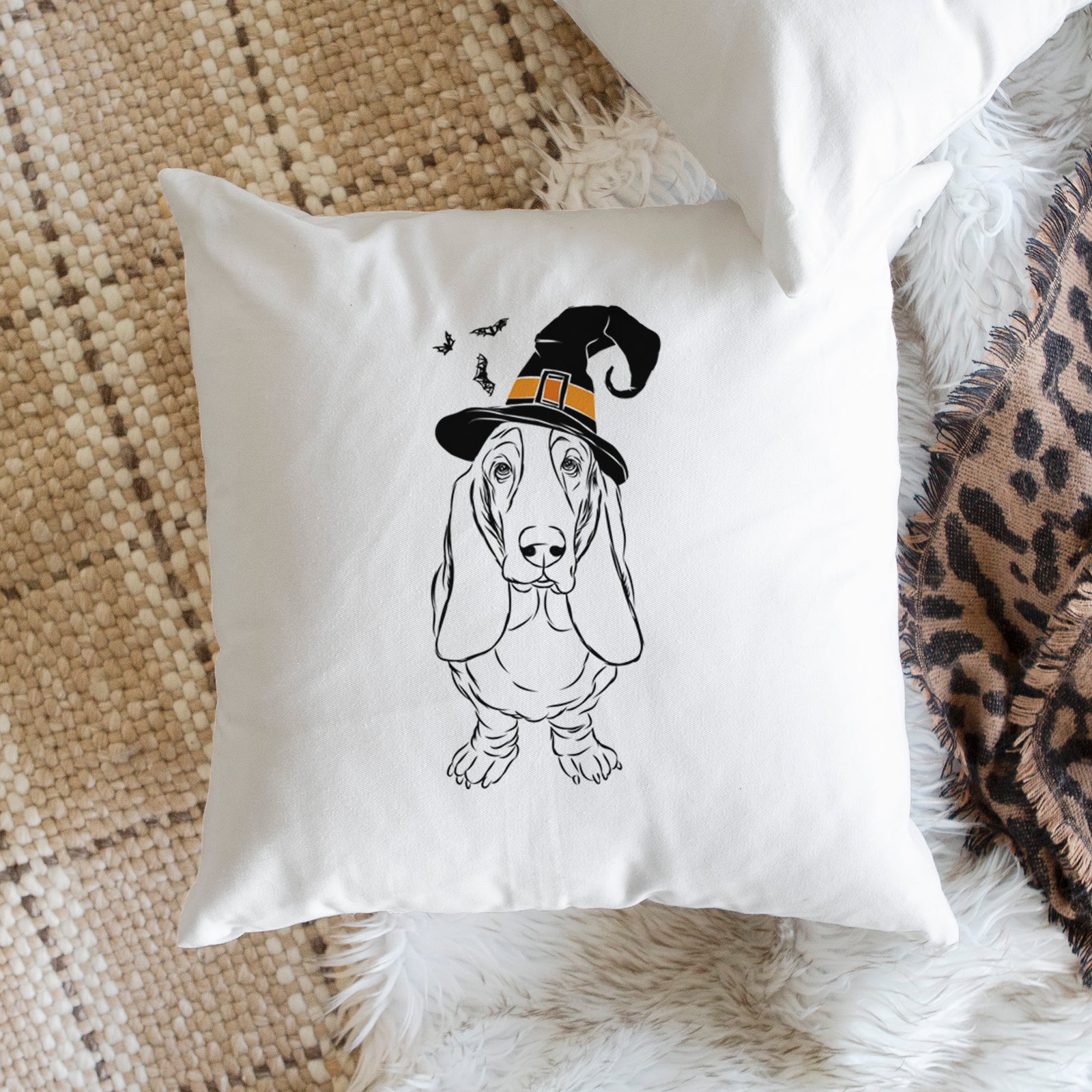 Charlie the Basset Hound - Throw Pillow Cover
