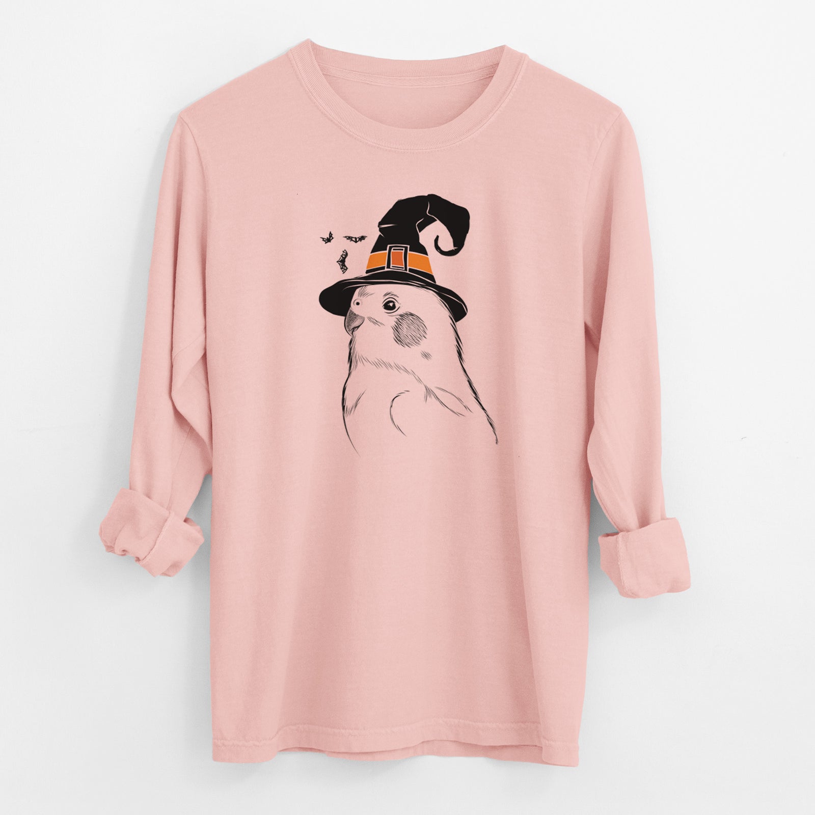 Witch Charlie the Cockatiel - Men's Heavyweight 100% Cotton Long Sleeve