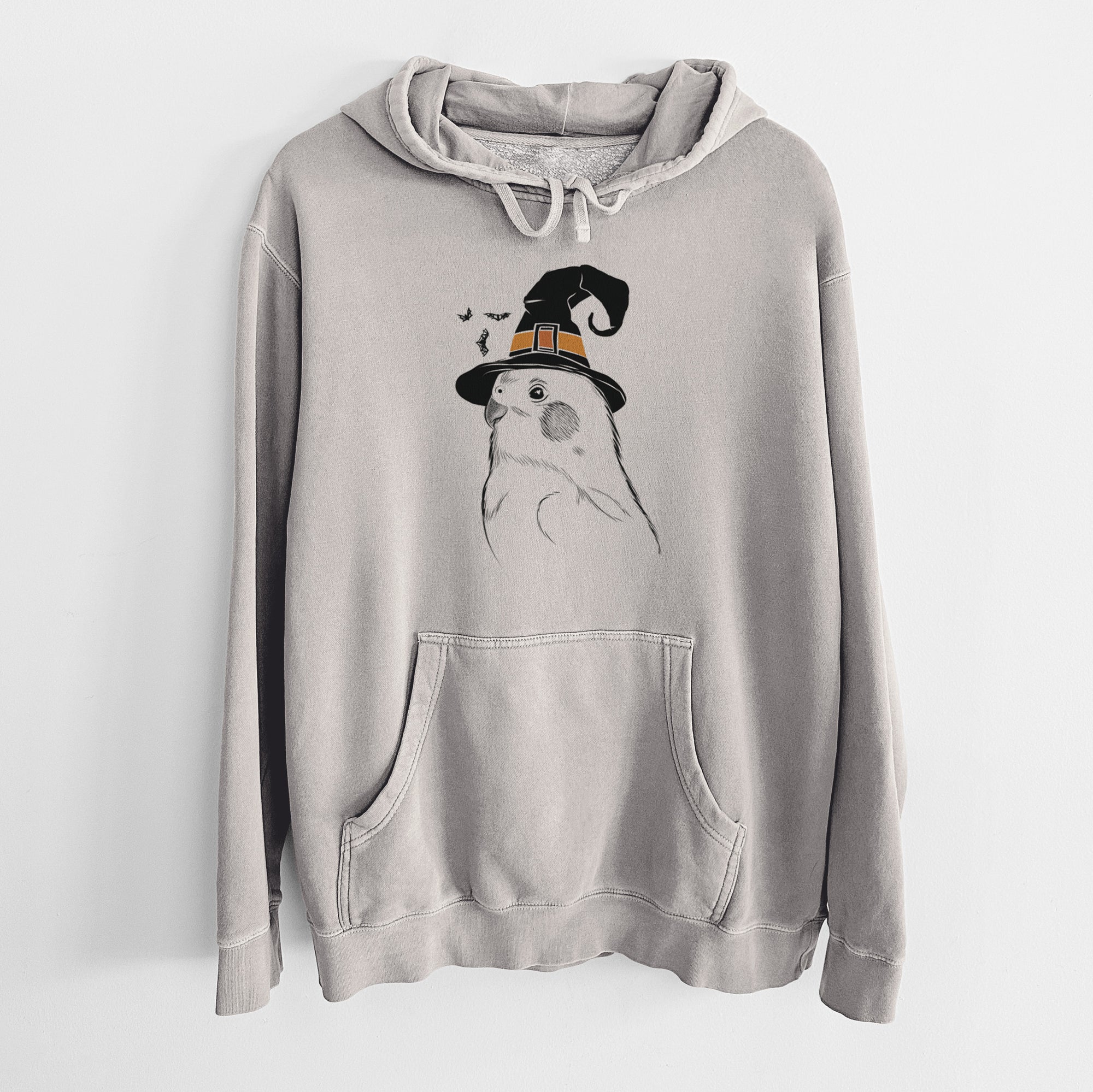 Witch Charlie the Cockatiel - Unisex Pigment Dyed Hoodie