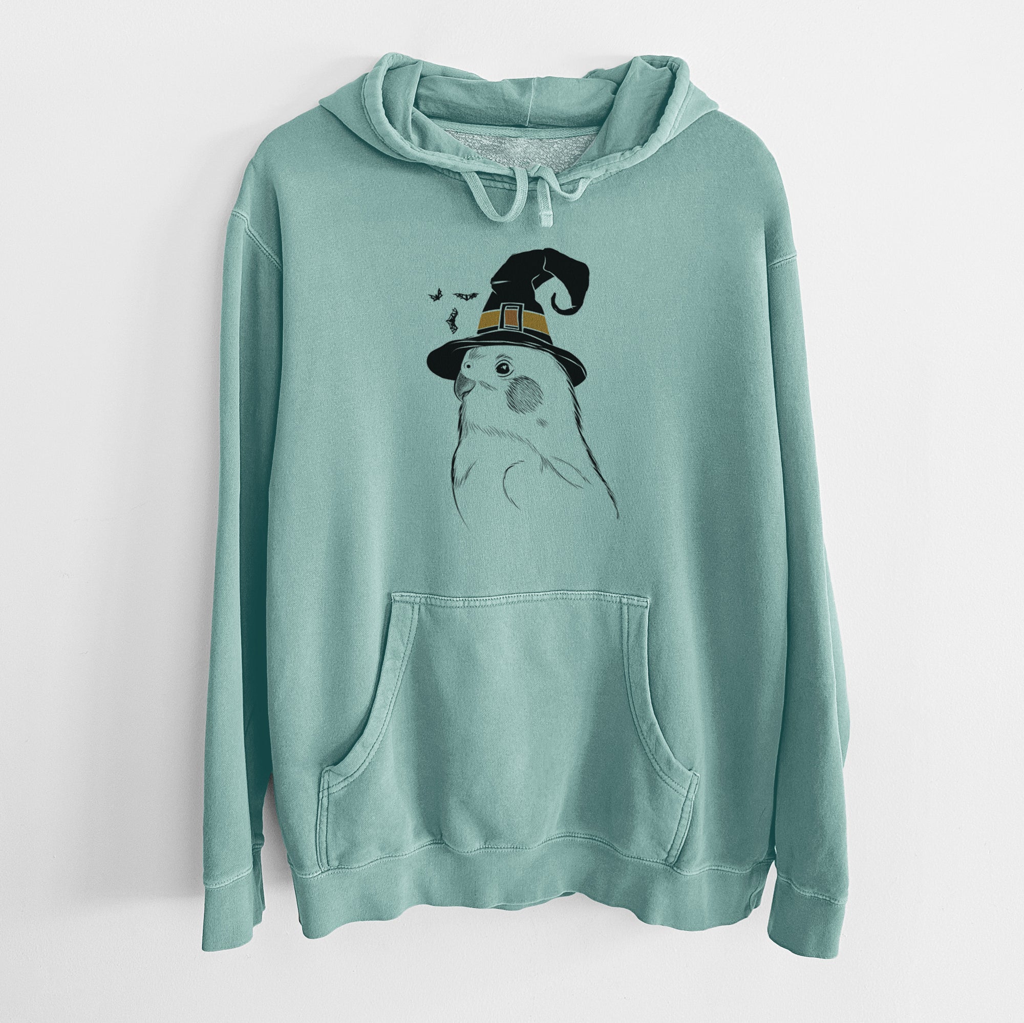 Witch Charlie the Cockatiel - Unisex Pigment Dyed Hoodie